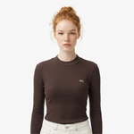 Lacoste Regular Fit Kadın Kahverengi T-Shirt
