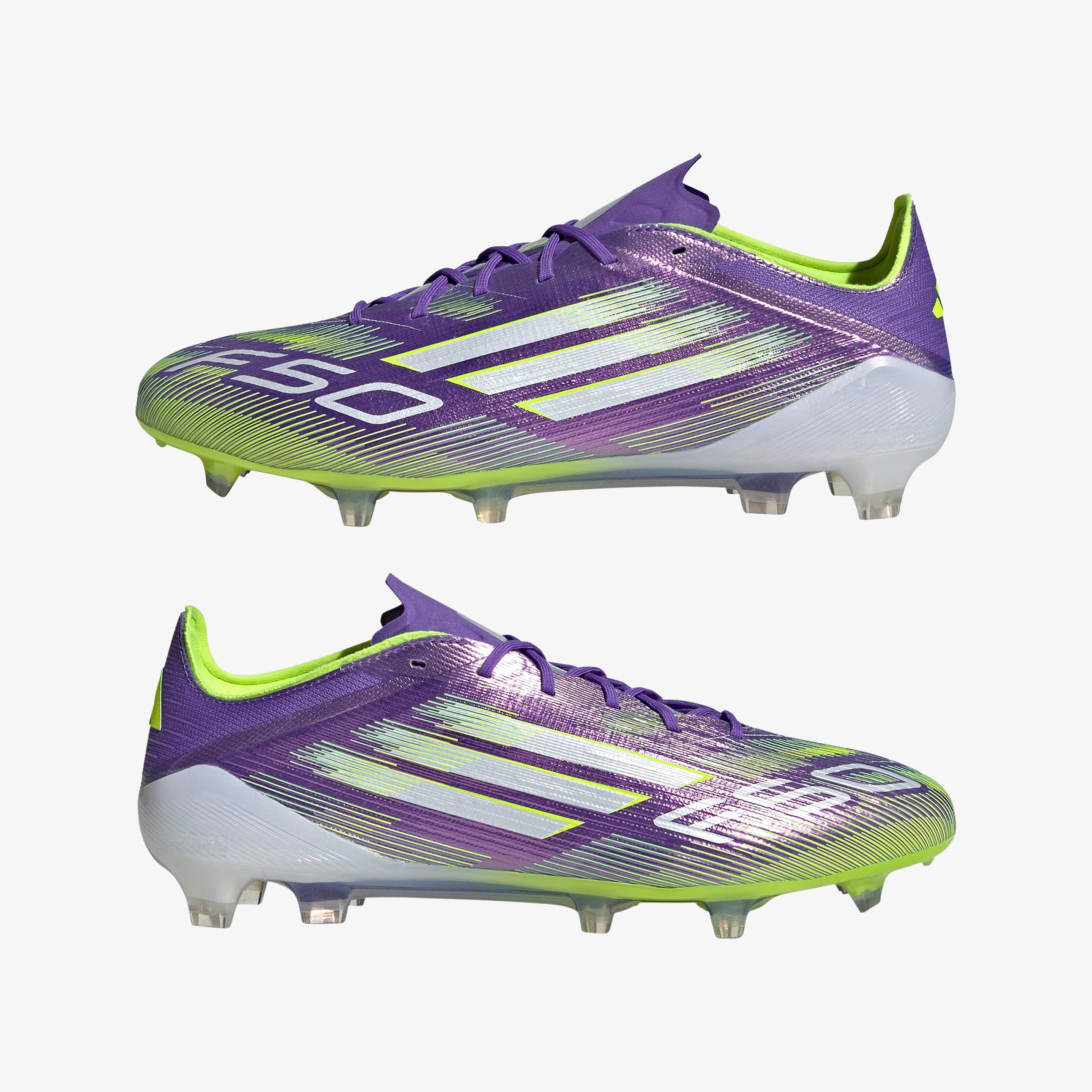 adidas F50 Elite Erkek Mor Çim Saha Kramponu