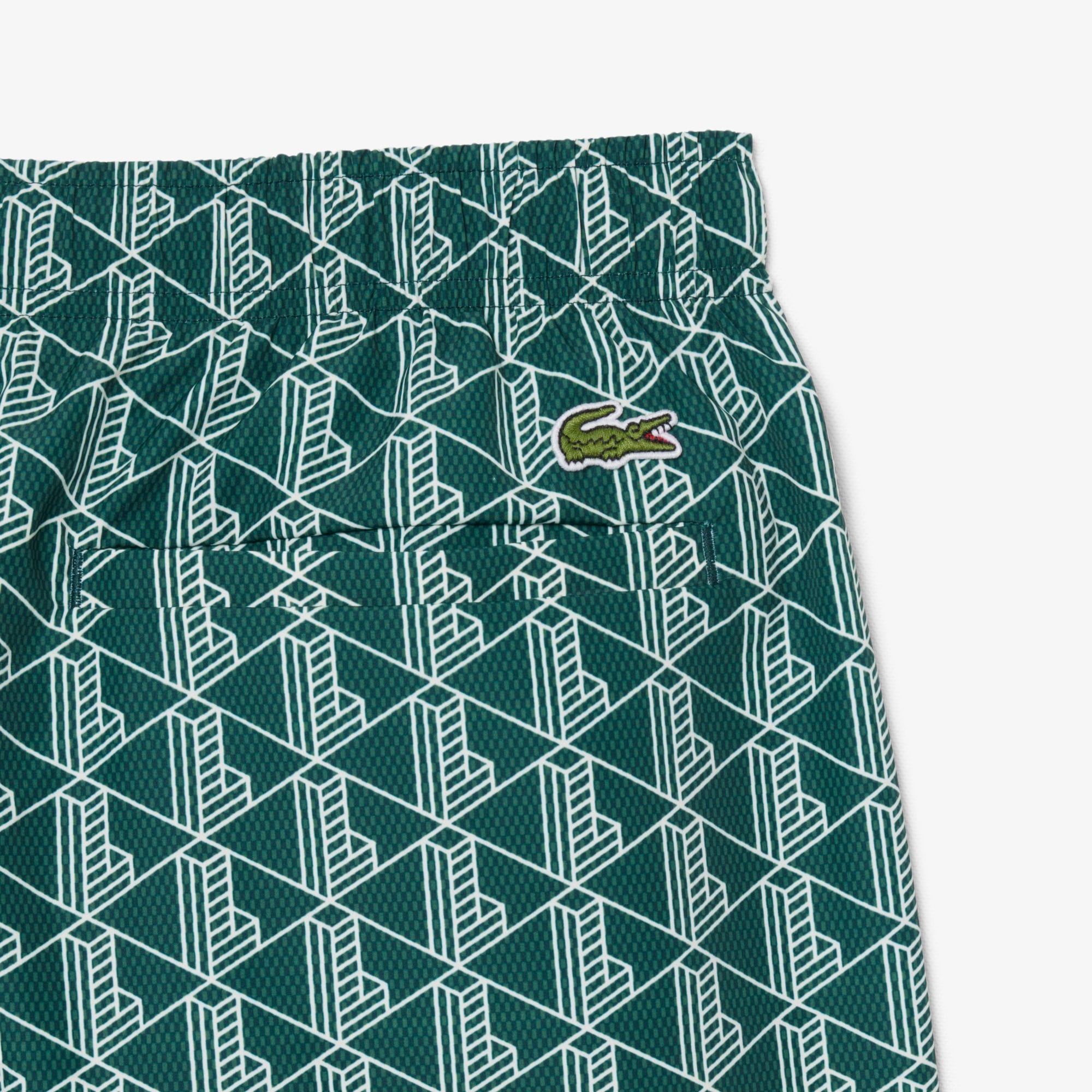 Erkek Monogram Yeşil Deniz Şortu