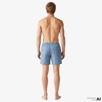 Lacoste Mid Monogram Print Swim Erkek Mavi Deniz Şortu