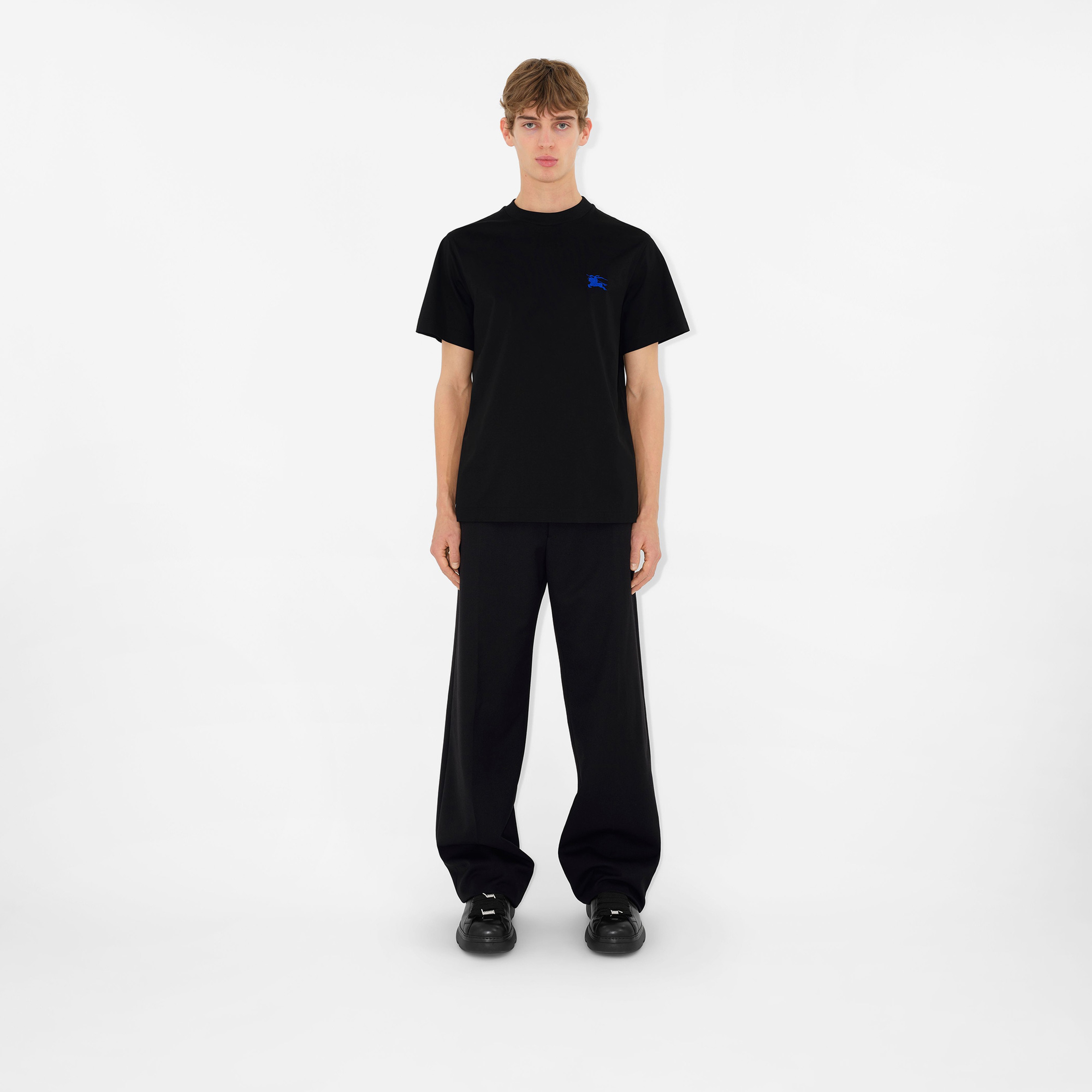 Burberry Pamuklu Erkek Siyah T-Shirt