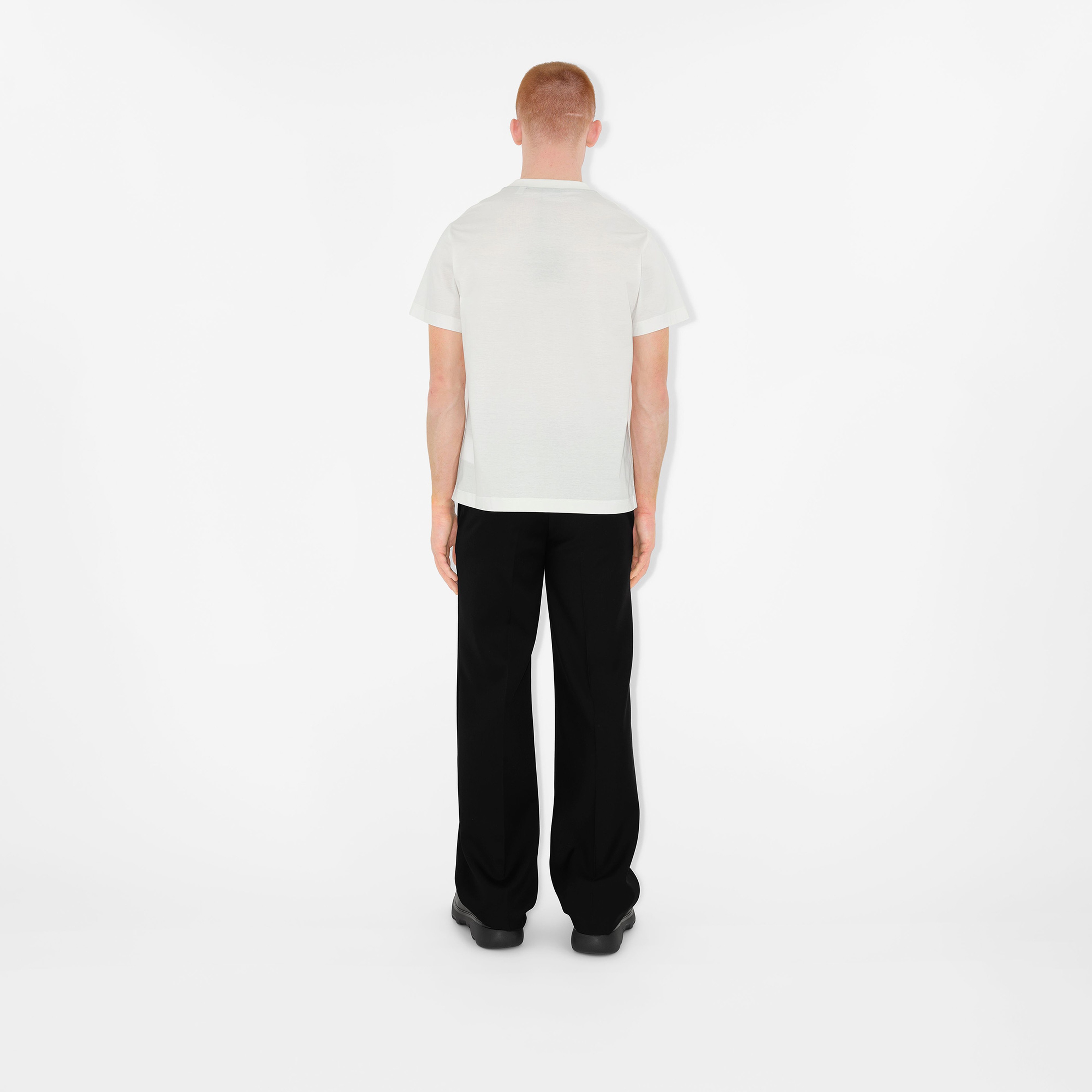 Burberry Pamuklu Erkek Beyaz T-Shirt