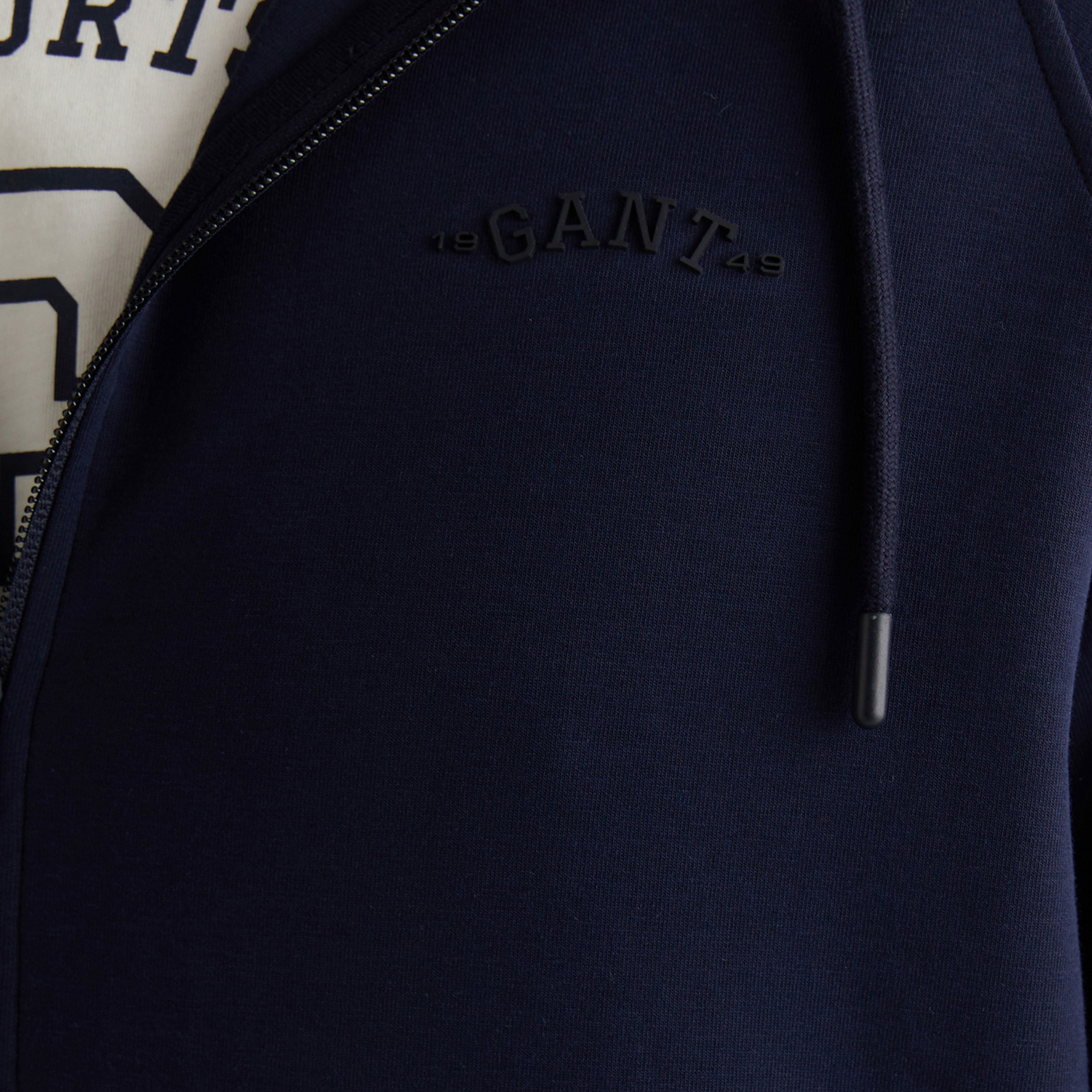 GANT Erkek Lacivert Regular Fit Kapüşonlu Sweatshirt