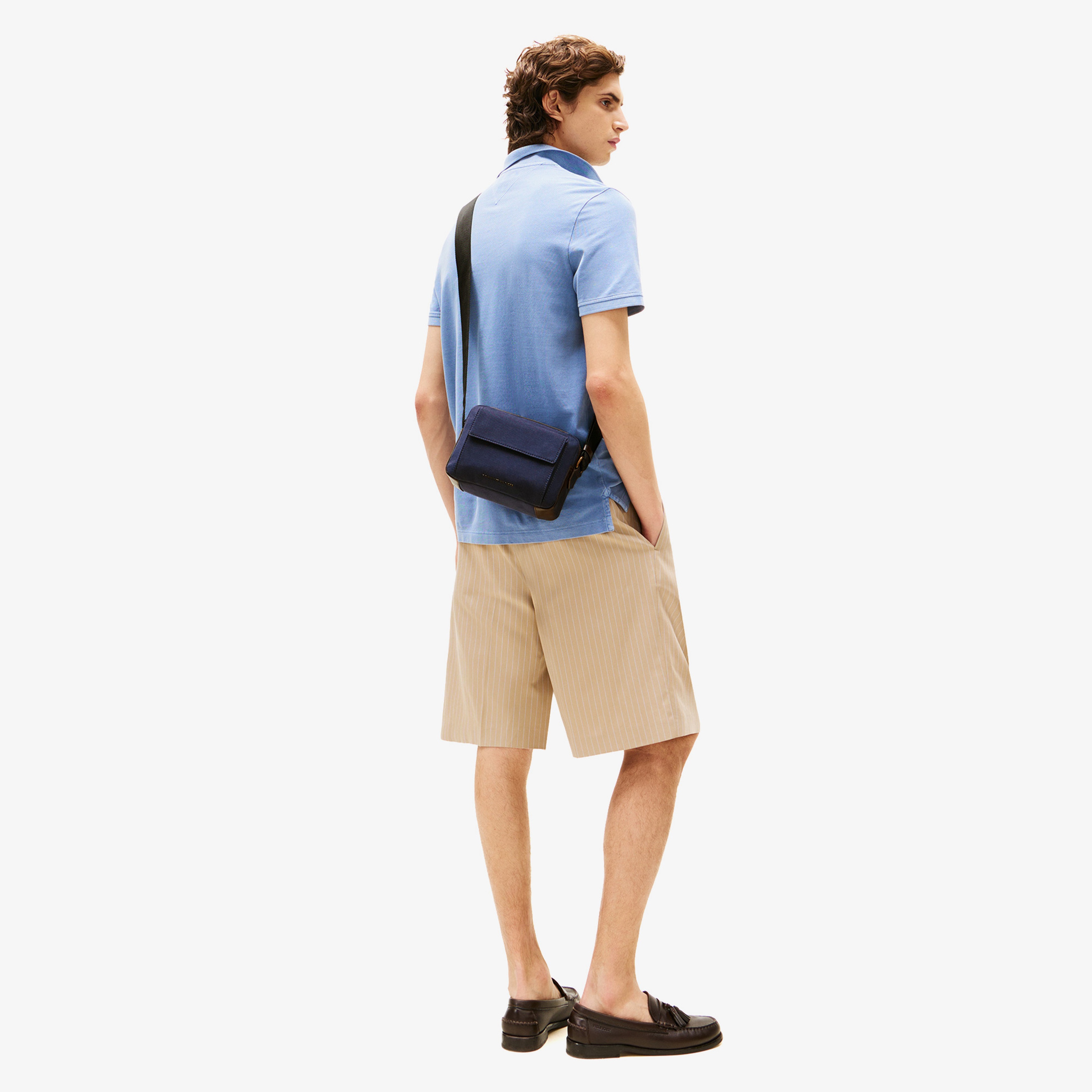Tommy Hilfiger Casual Prep Erkek Mavi Çapraz Çanta