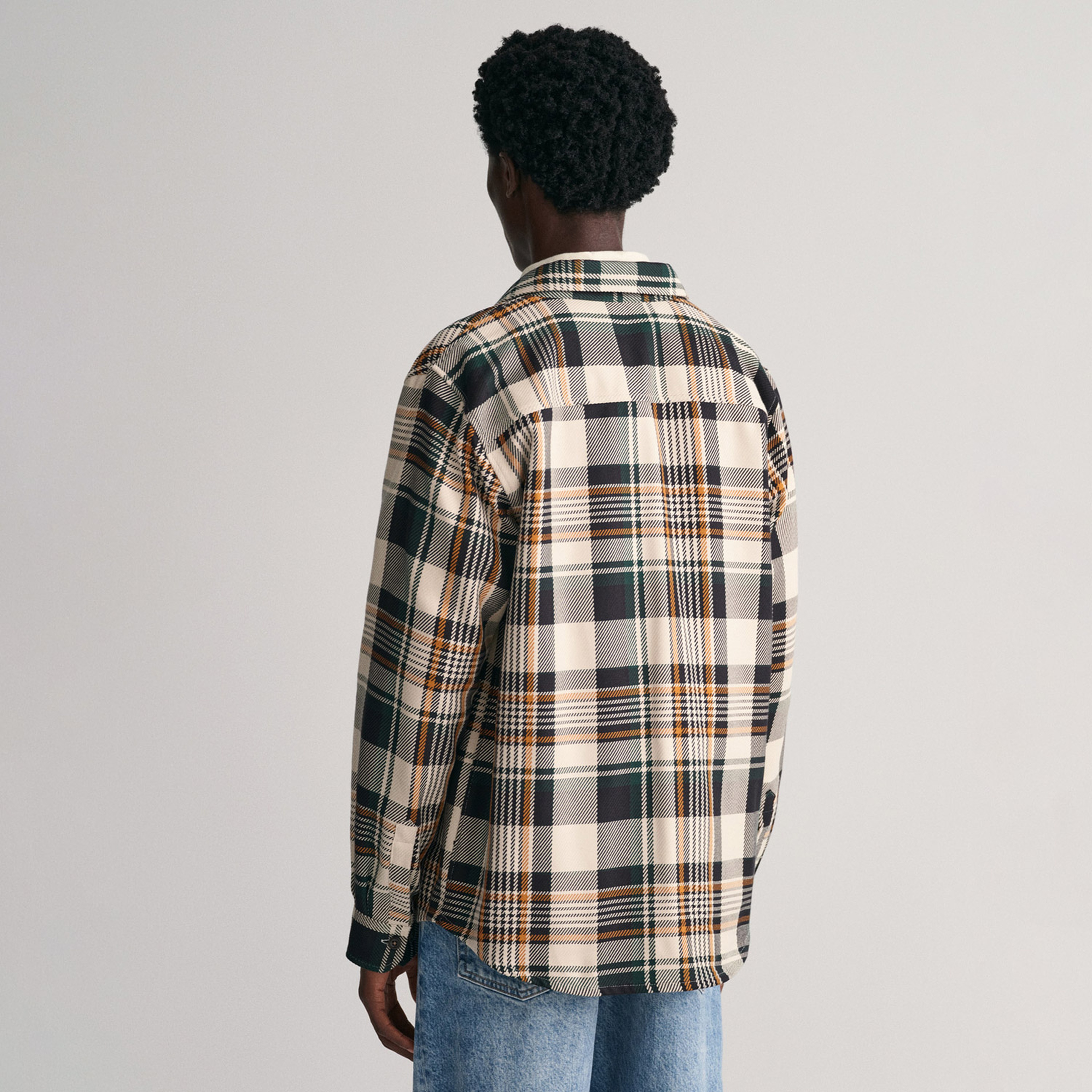 GANT Erkek Bej Regular Fit Klasik Yaka Kareli Gömlek