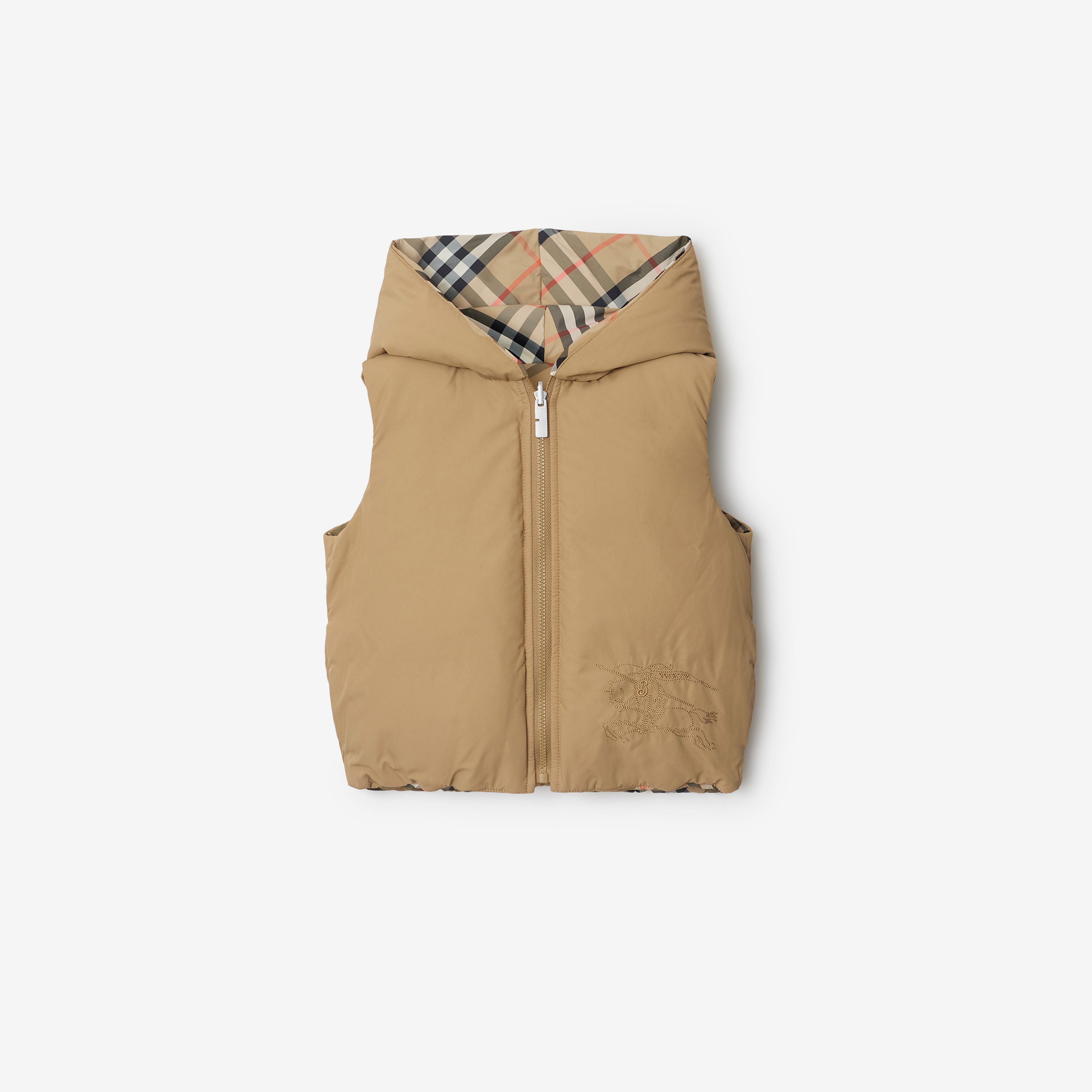 Burberry Axel Gilet Reversible Nylon Padded Gilet Çocuk Bej Yelek