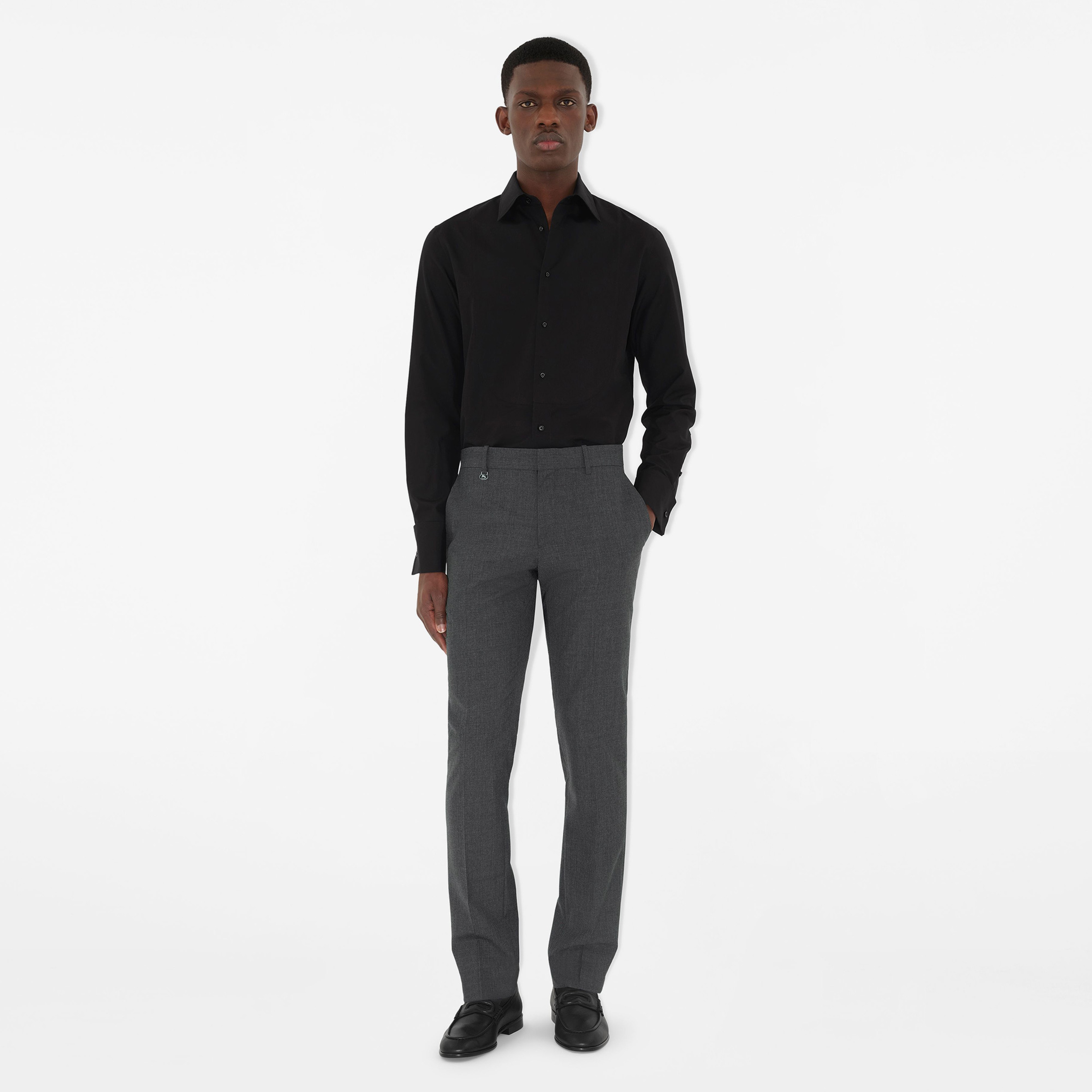 Burberry Erkek Gri Pantolon