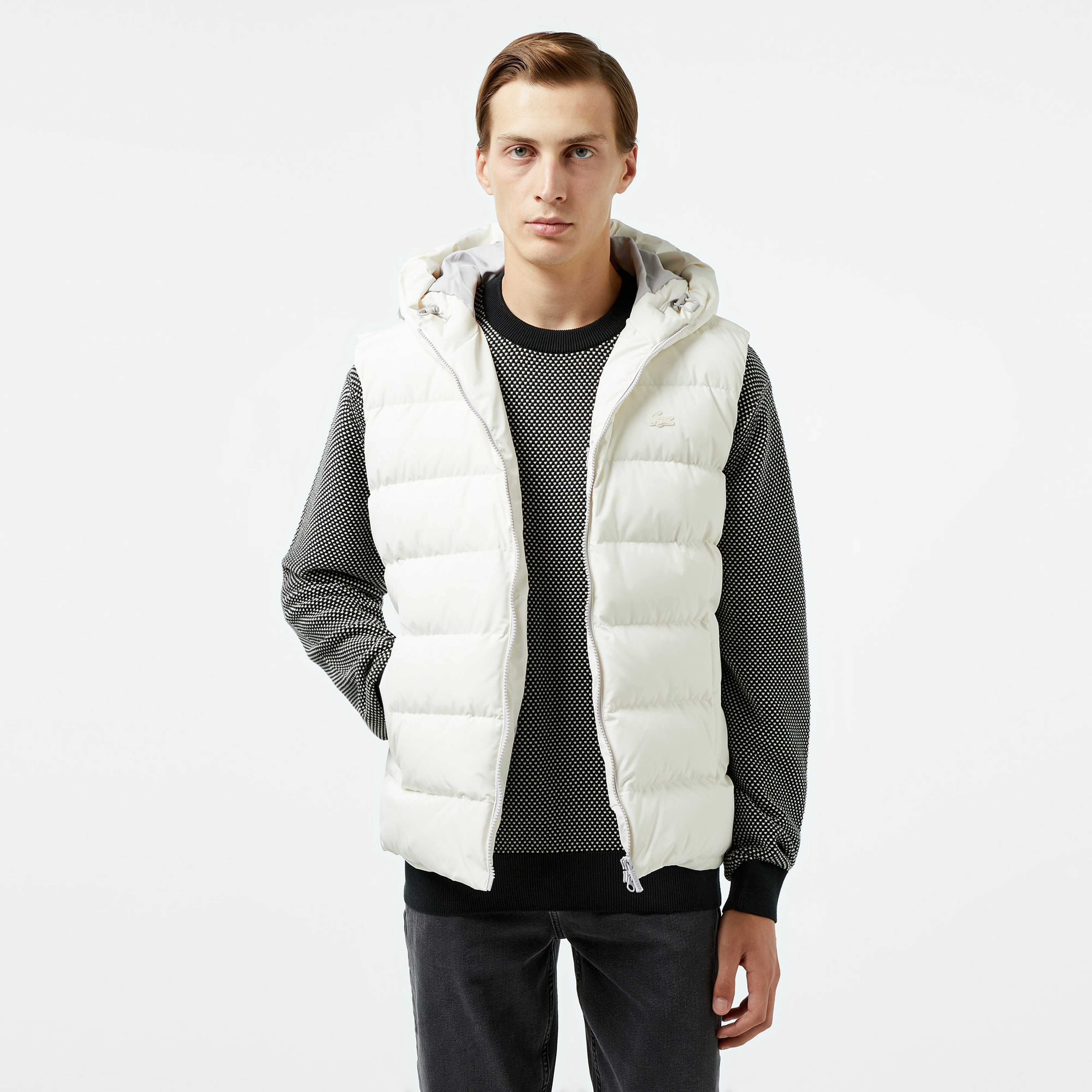 Lacoste Erkek Krem Mont
