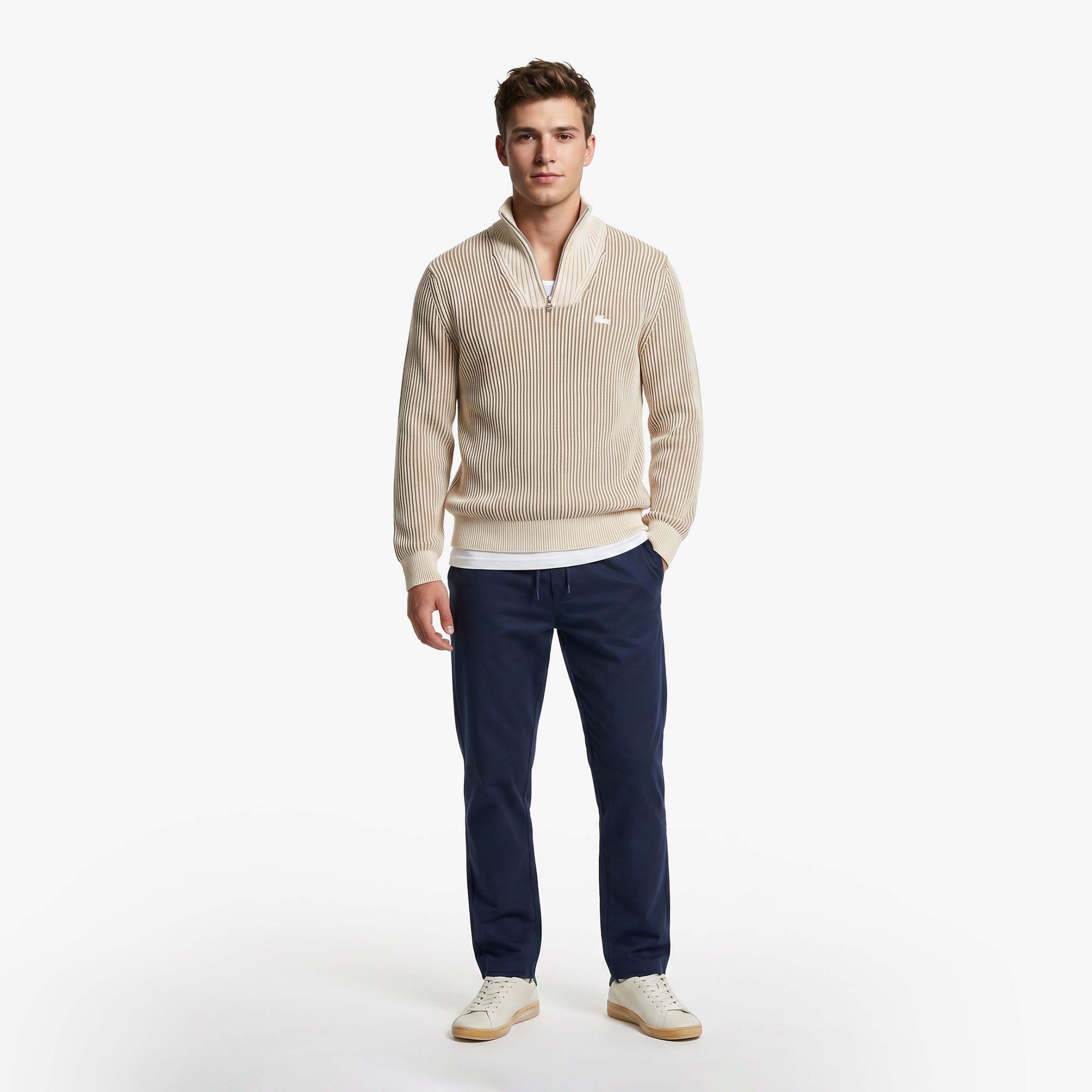 Lacoste Erkek Krem Kazak