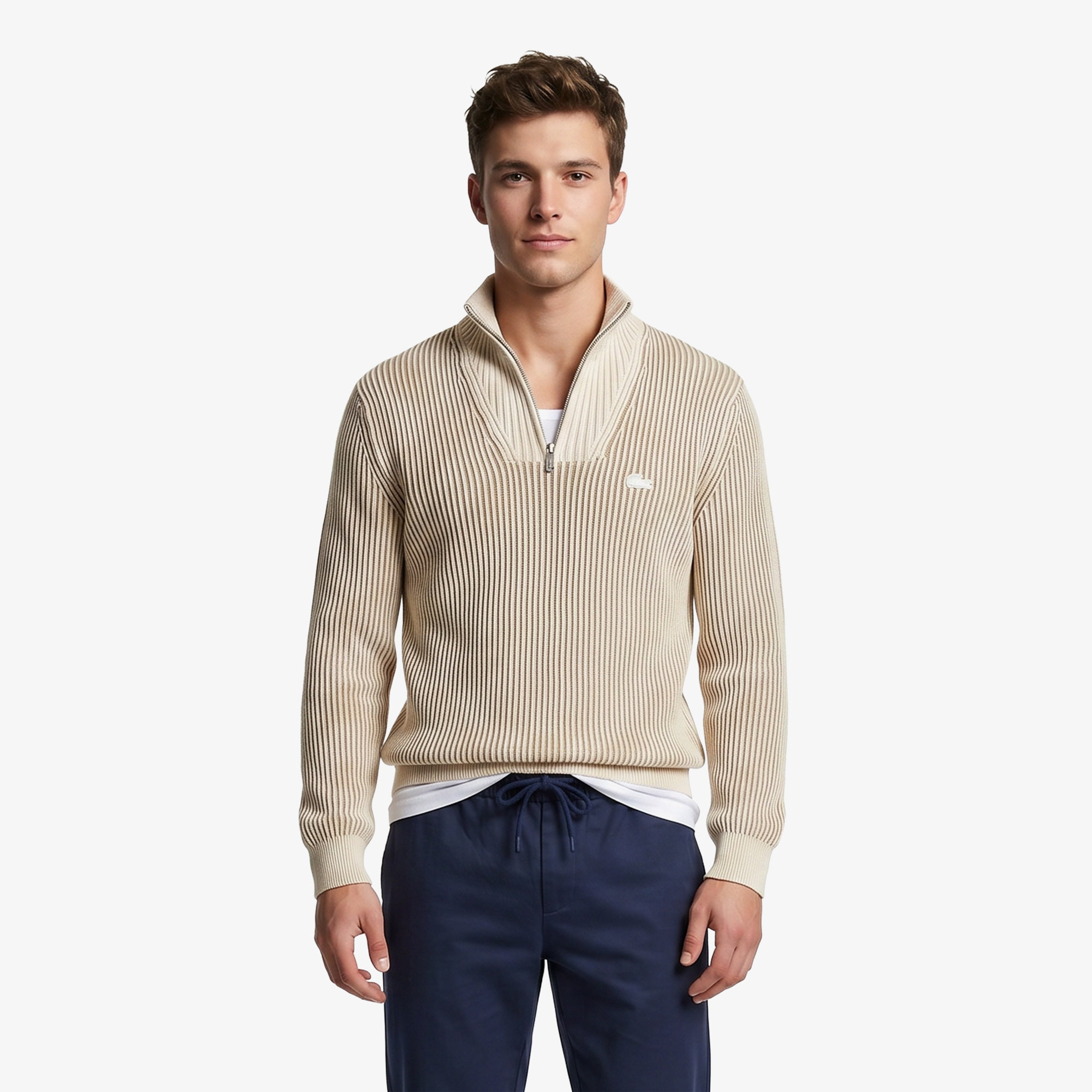 Lacoste Erkek Krem Kazak