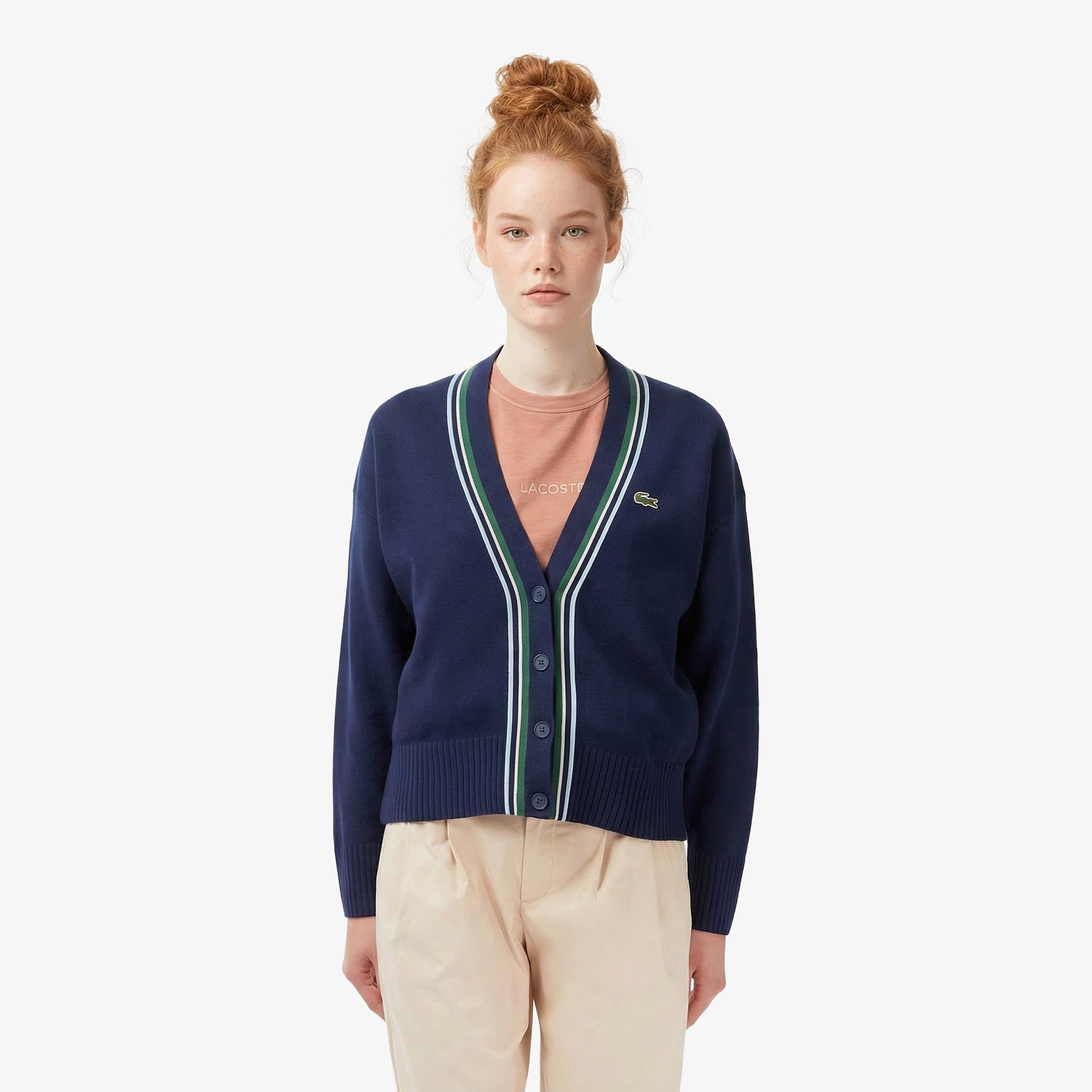 Lacoste Kadın Lacivert Kazak