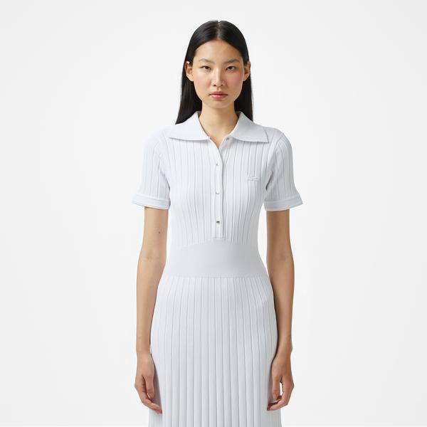 Lacoste Kadın Krem Elbise
