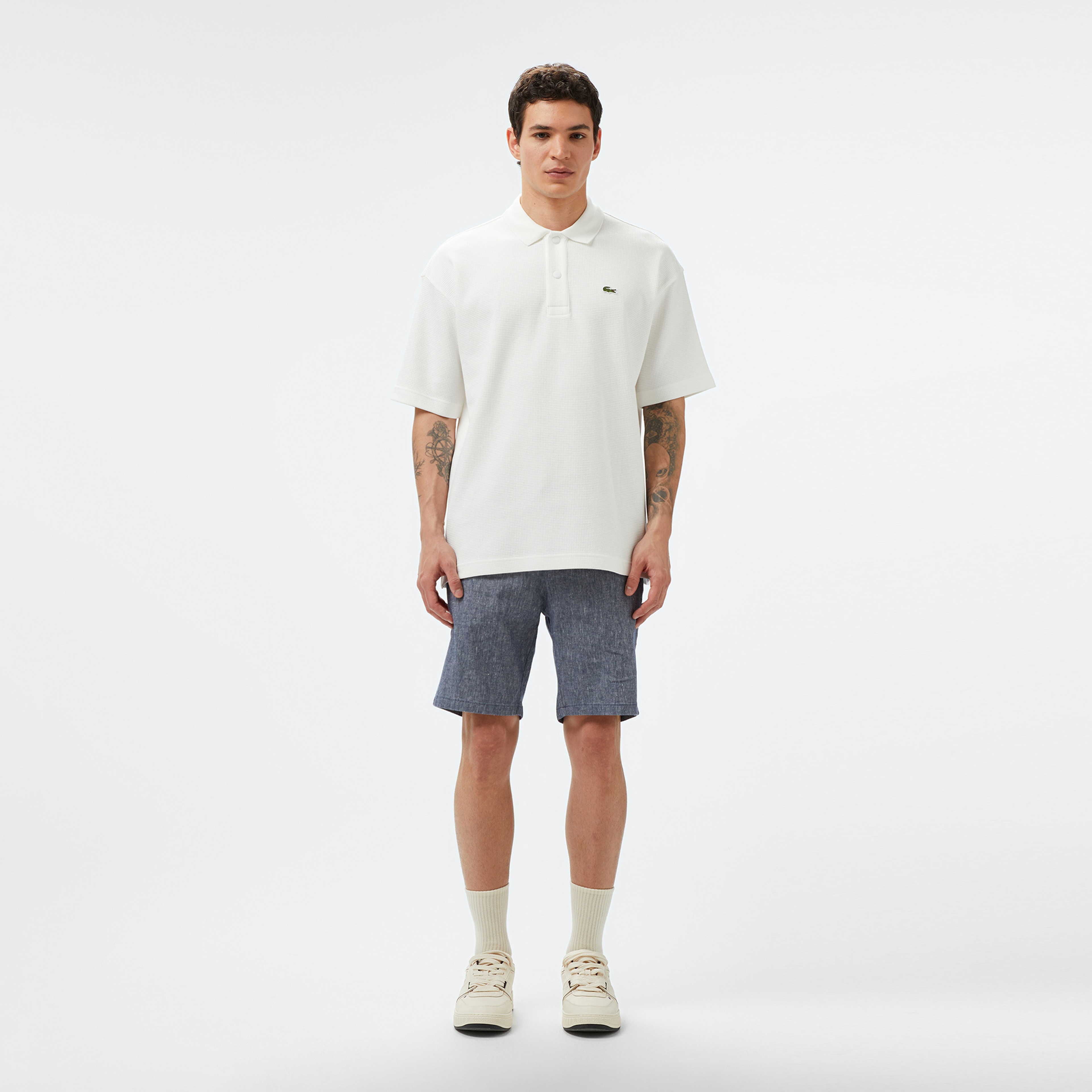 Lacoste Erkek Krem Polo