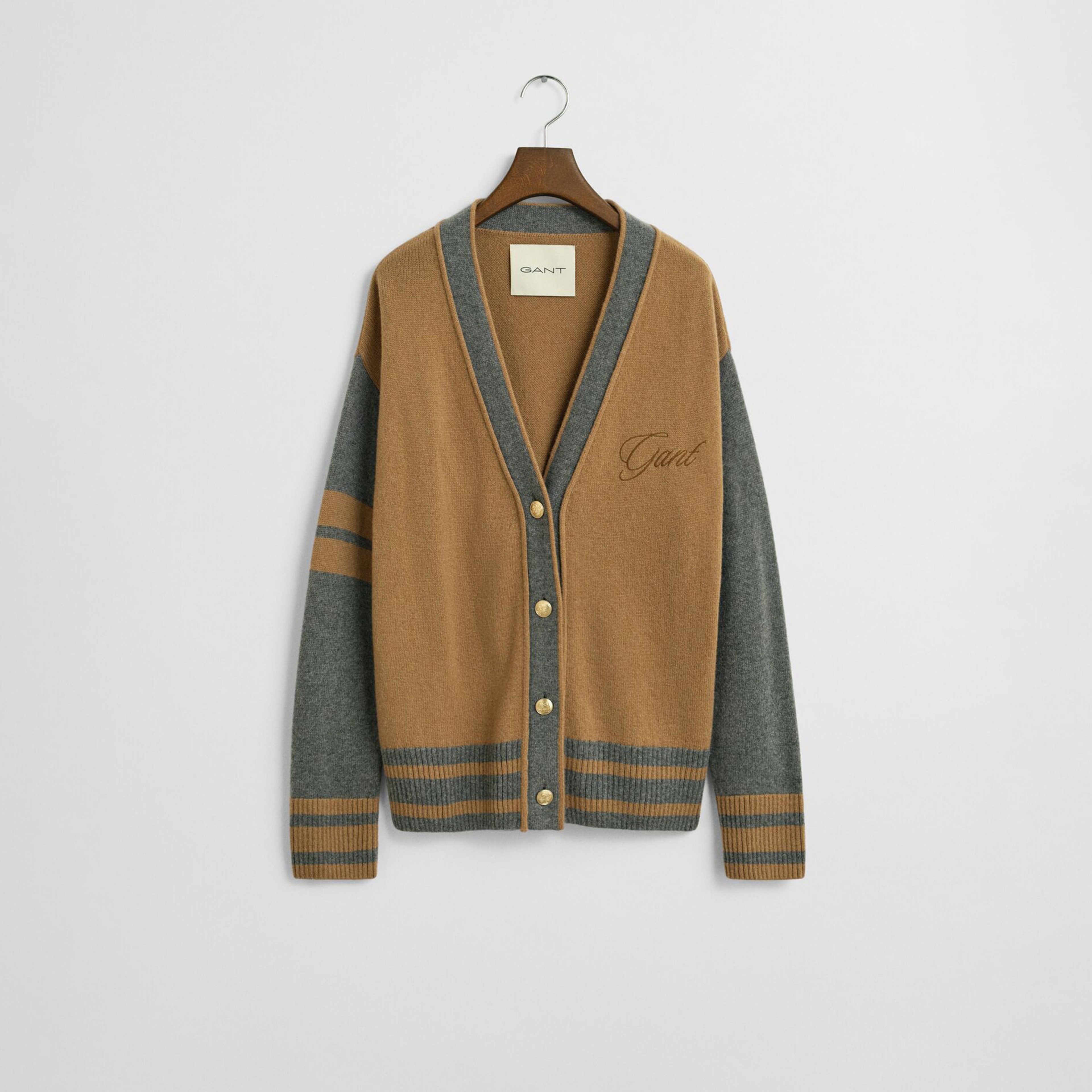 GANT Kadın Kahverengi Relaxed Fit Hırka