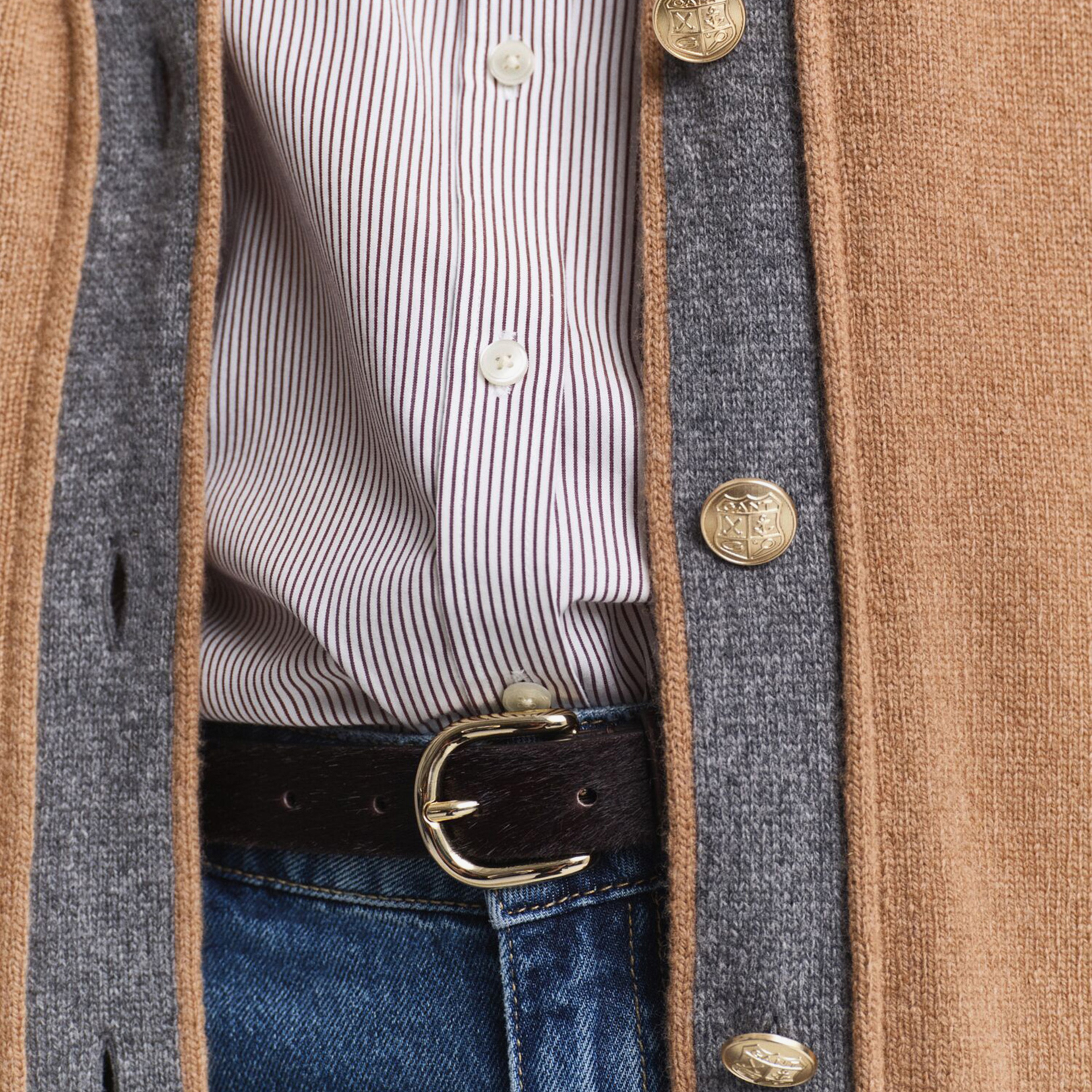 GANT Kadın Kahverengi Relaxed Fit Hırka