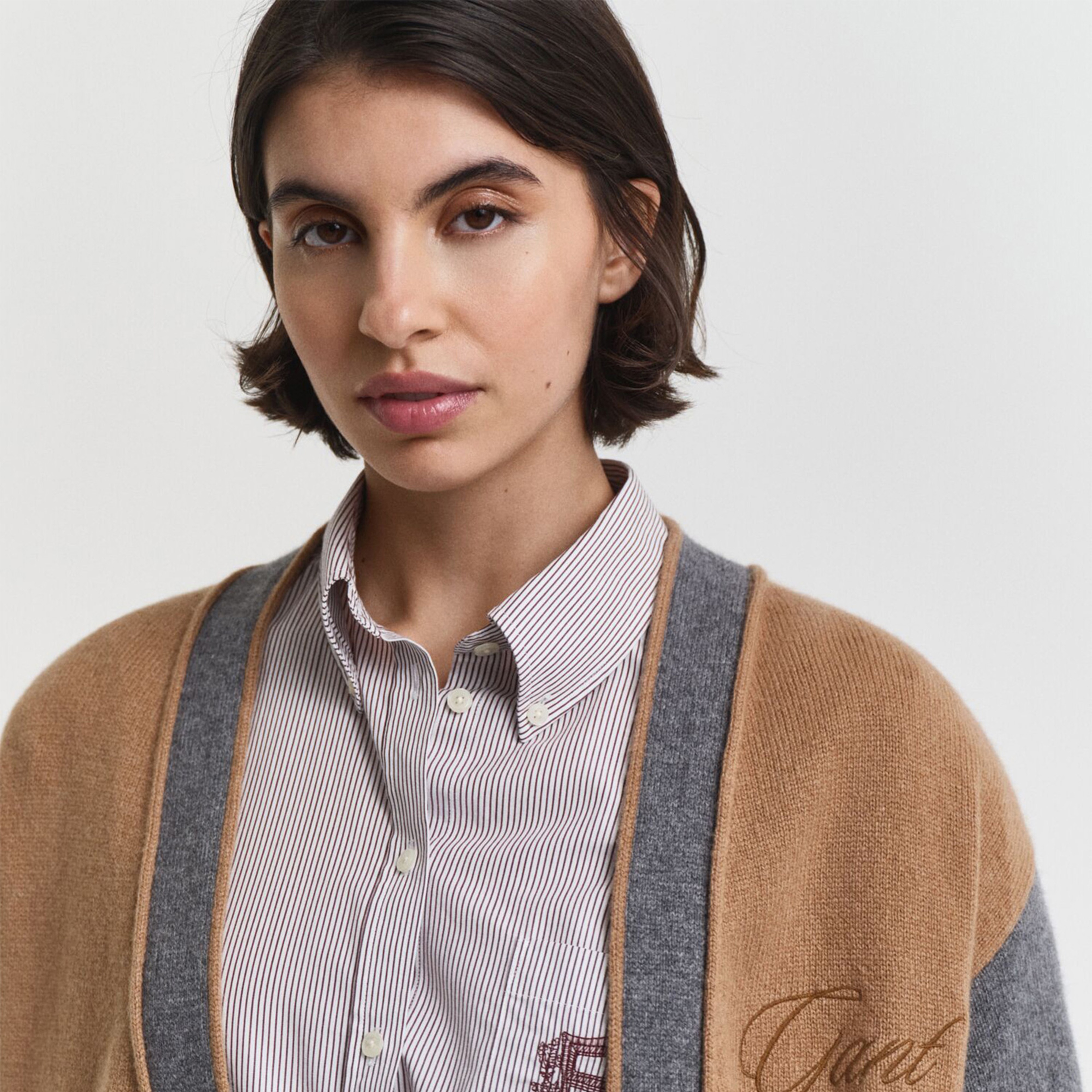 GANT Kadın Kahverengi Relaxed Fit Hırka