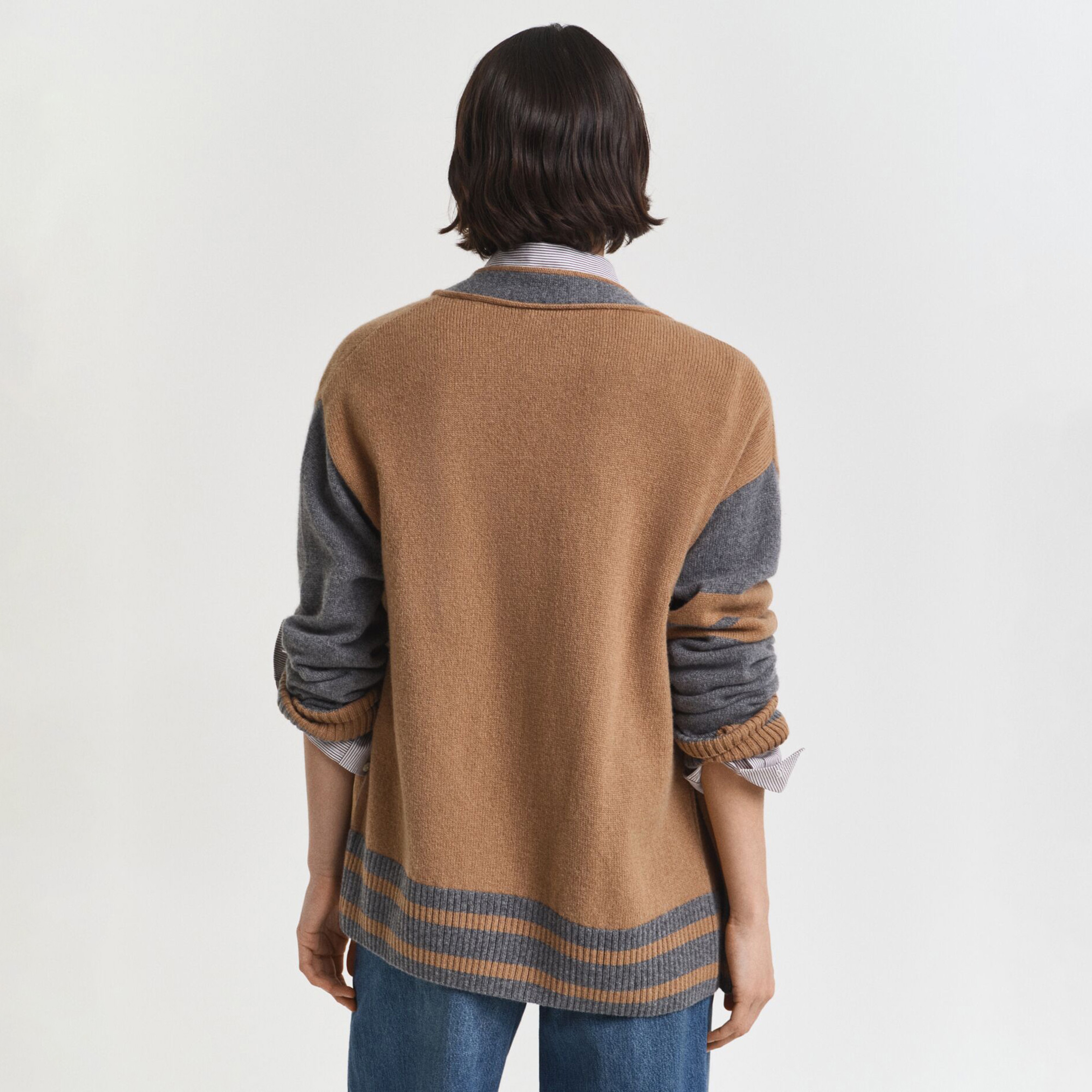GANT Kadın Kahverengi Relaxed Fit Hırka