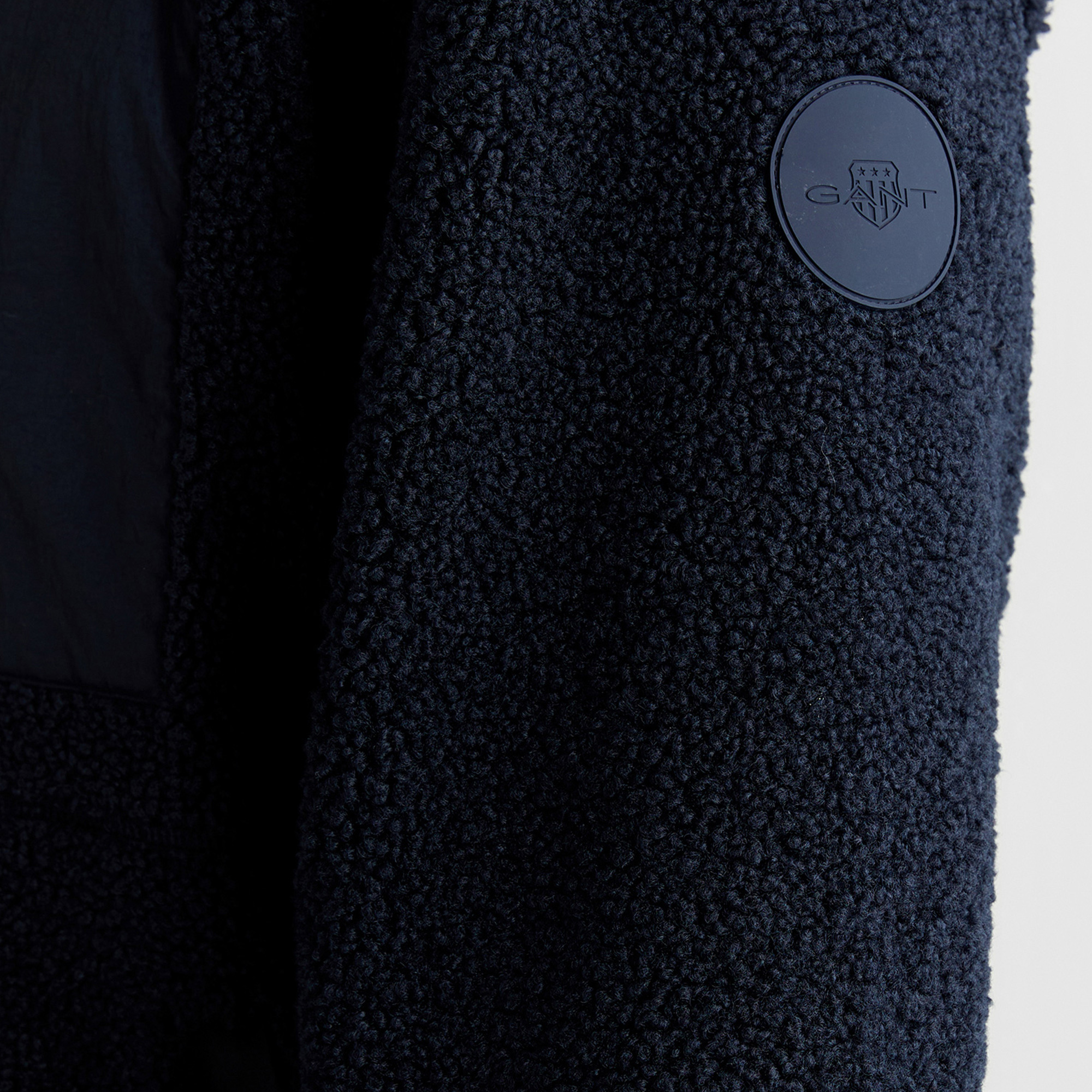 GANT Erkek Lacivert Fermuarlı Çift Taraflı Polar Sweatshirt