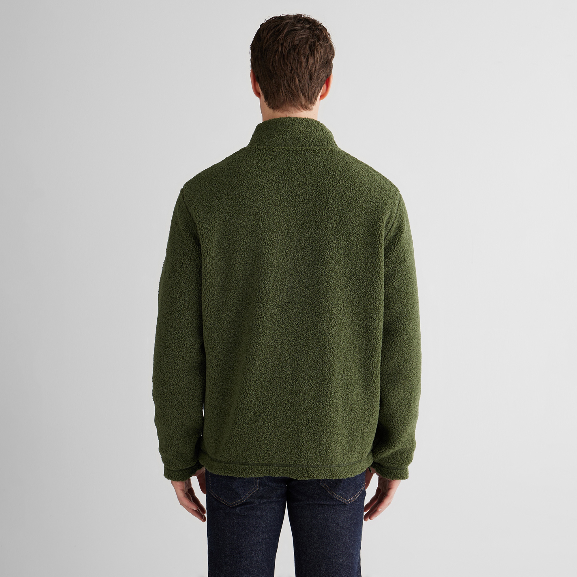 GANT Erkek Haki Fermuarlı Çift Taraflı Polar Sweatshirt