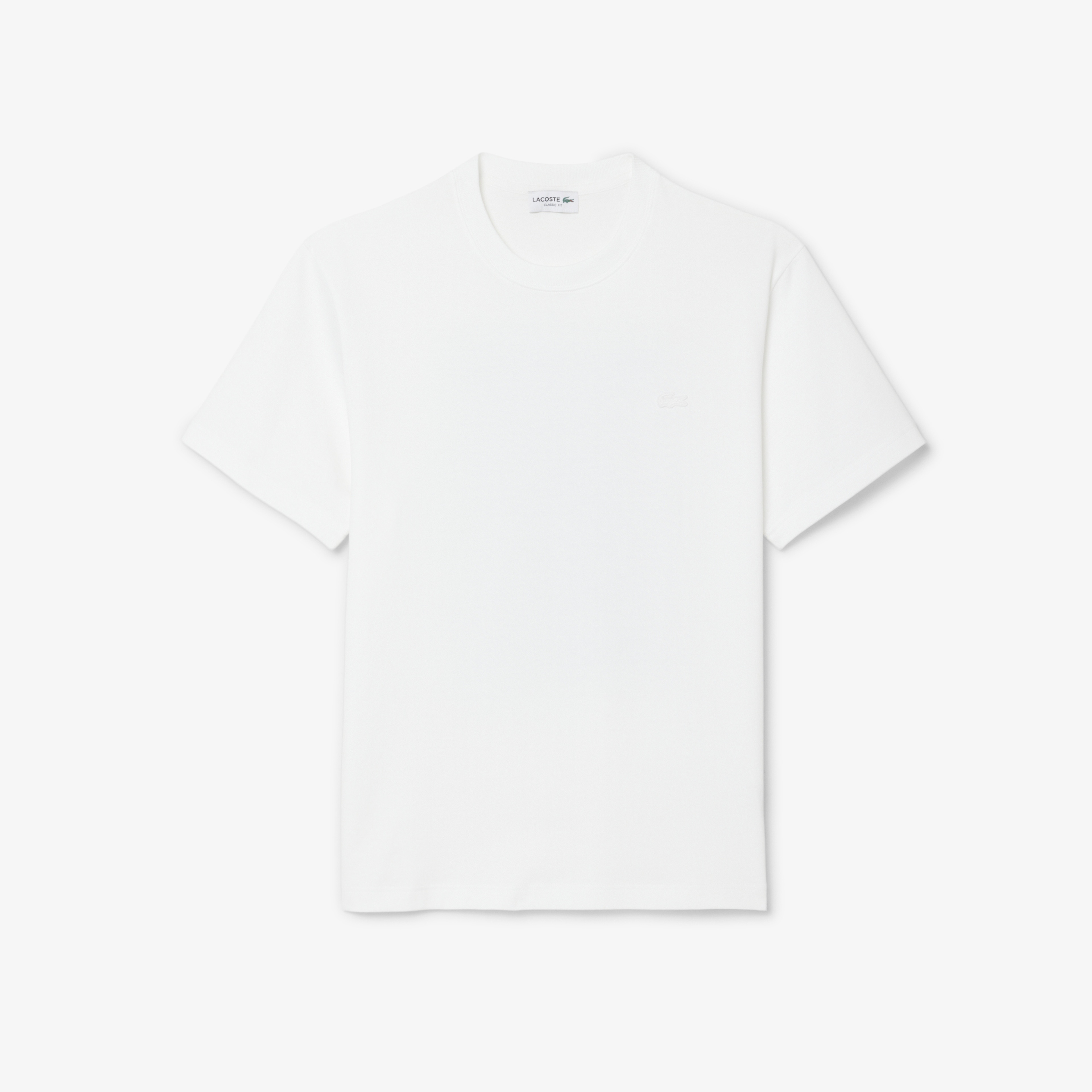 Erkek Classic Fit Bisiklet Yaka Baskılı Beyaz T-Shirt