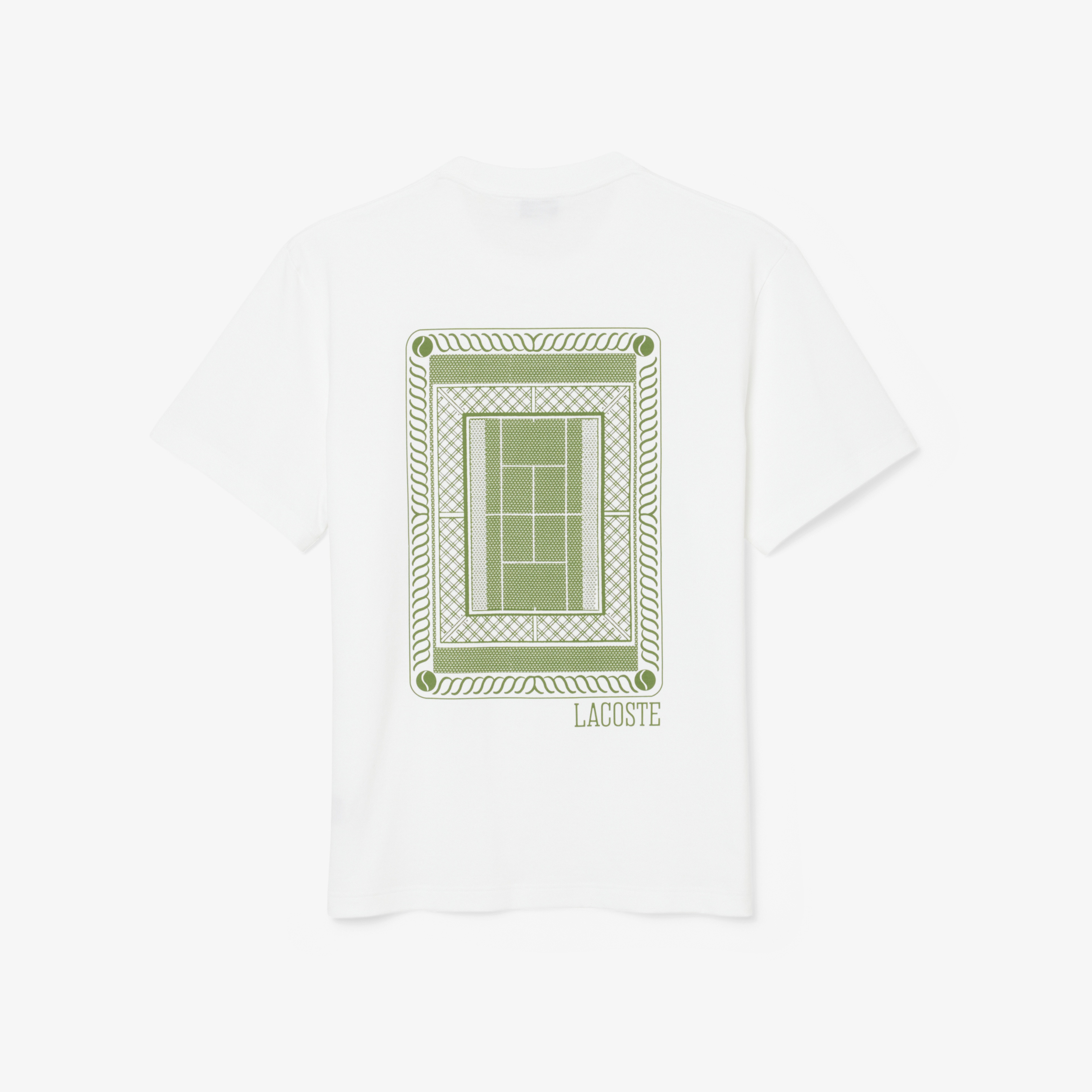 Erkek Classic Fit Bisiklet Yaka Baskılı Beyaz T-Shirt