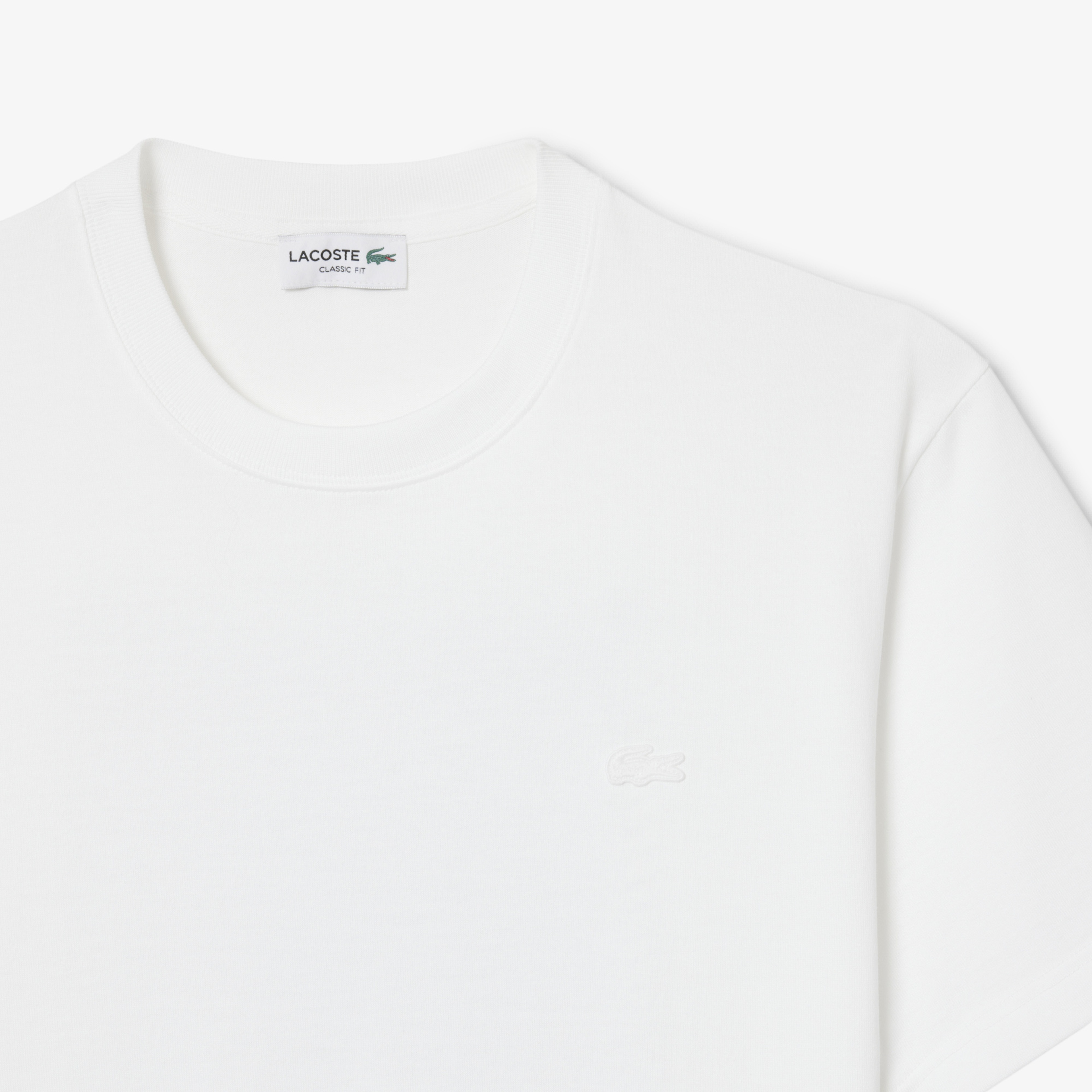 Erkek Classic Fit Bisiklet Yaka Baskılı Beyaz T-Shirt