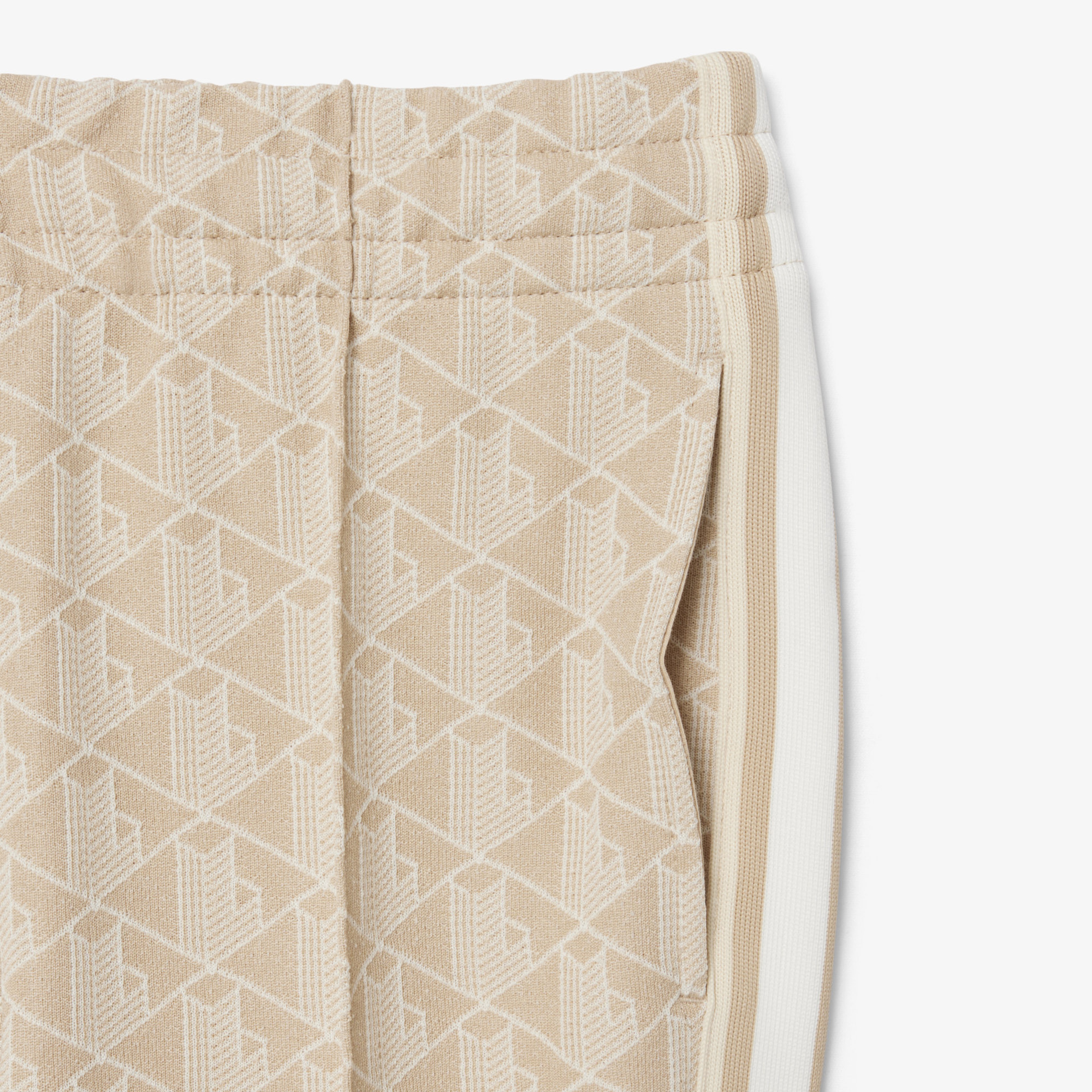 Kadın Flare Fit Monogram Bej Eşofman Altı