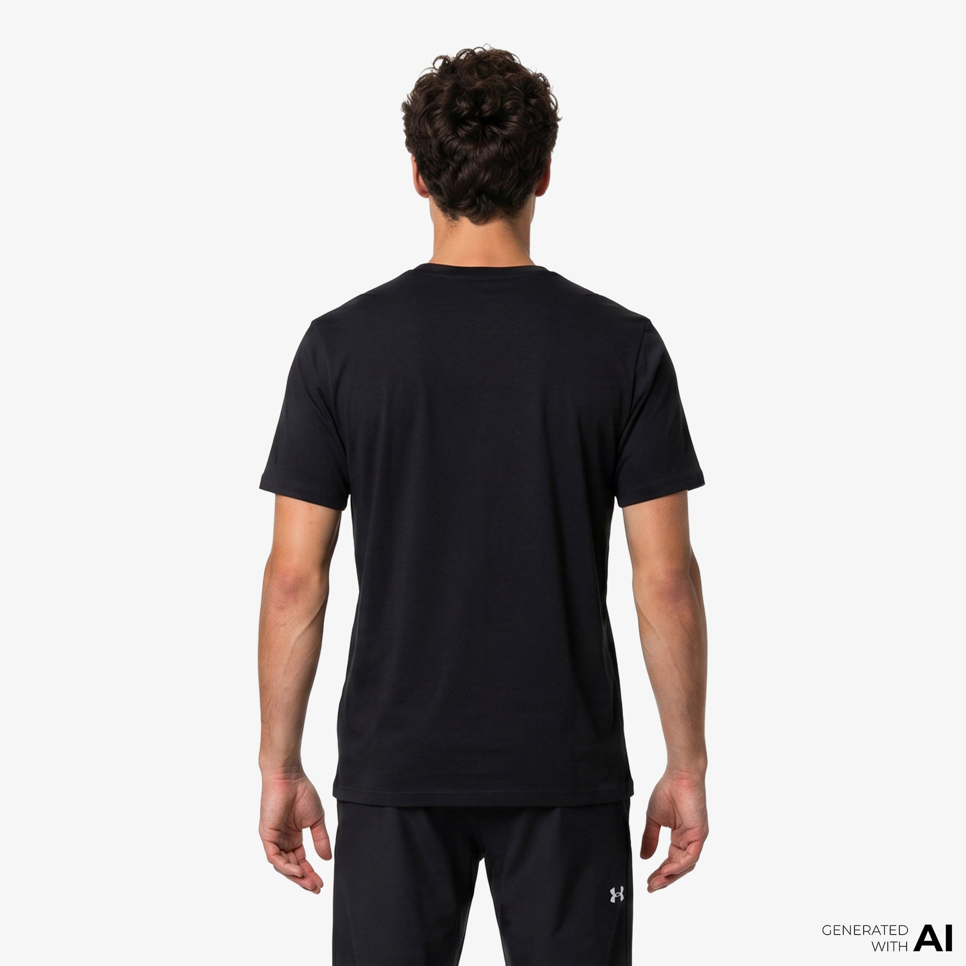 Under Armour 60/40S Armor Globe Ss Erkek Siyah T-Shirt