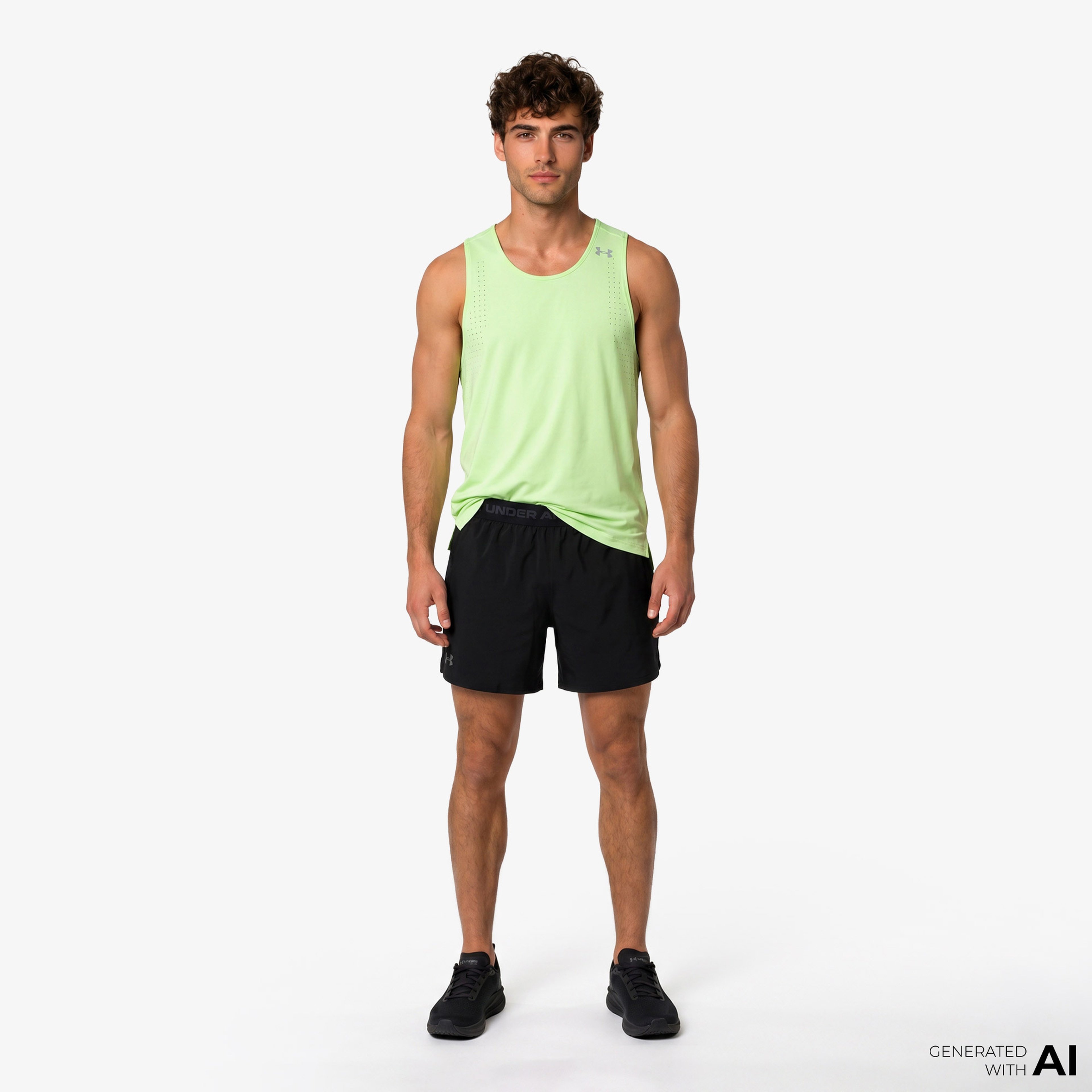 Under Armour Velociti Pro Singlet Erkek Sarı Koşu Atlet