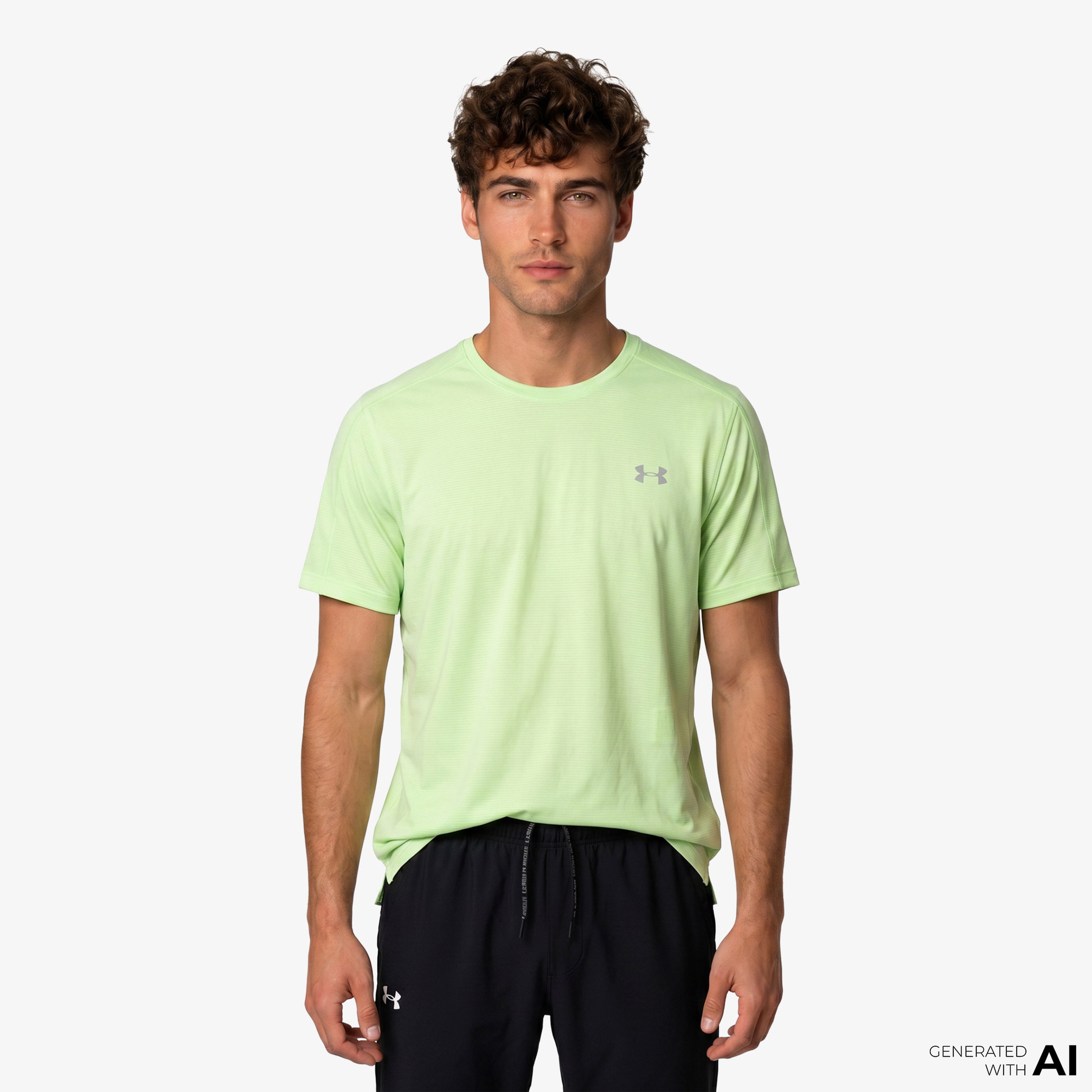 Under Armour Velociti Reflct Ss Erkek Sarı Koşu T-Shirt