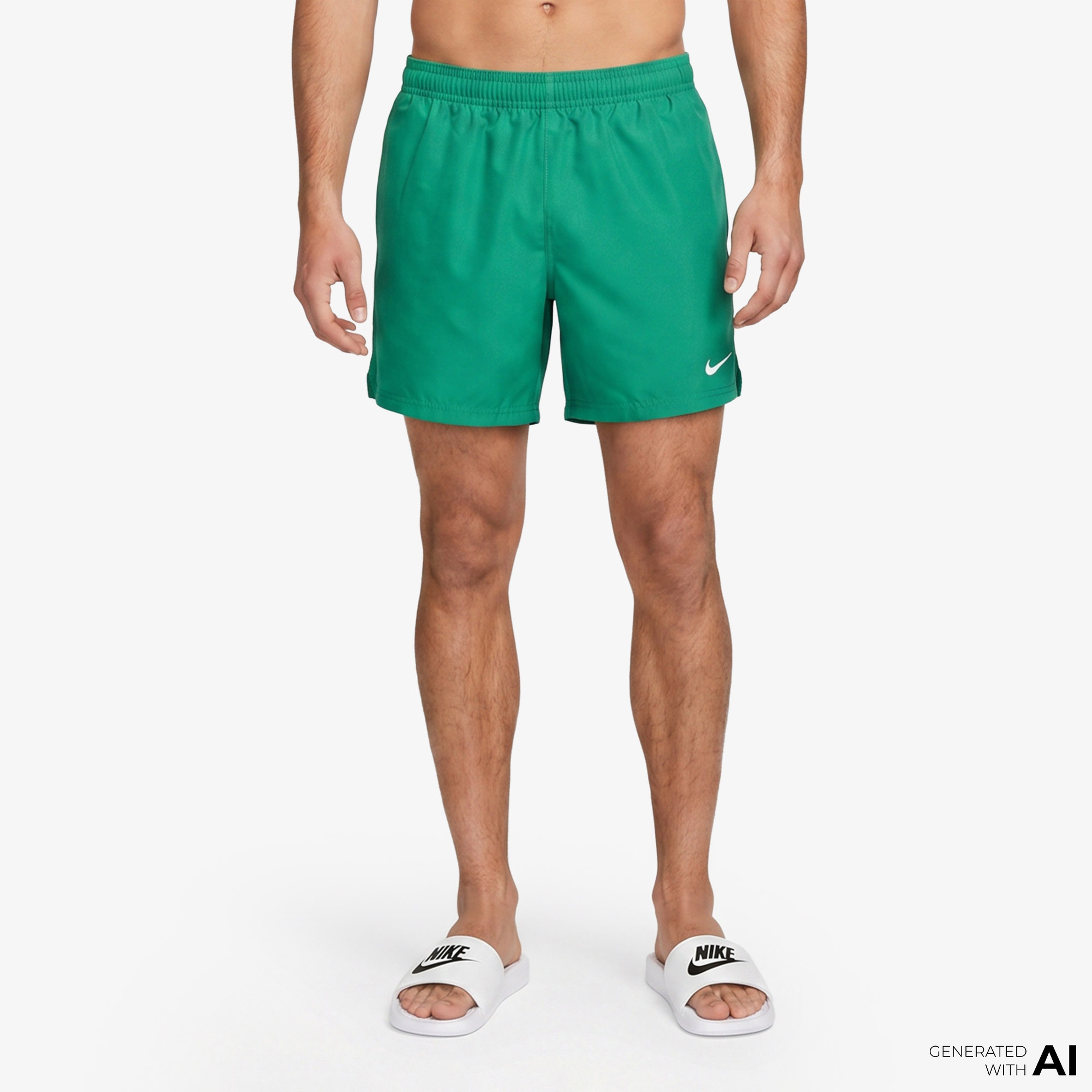 Nike Swim Breaker Solid Essential Erkek Yeşil Deniz Şortu