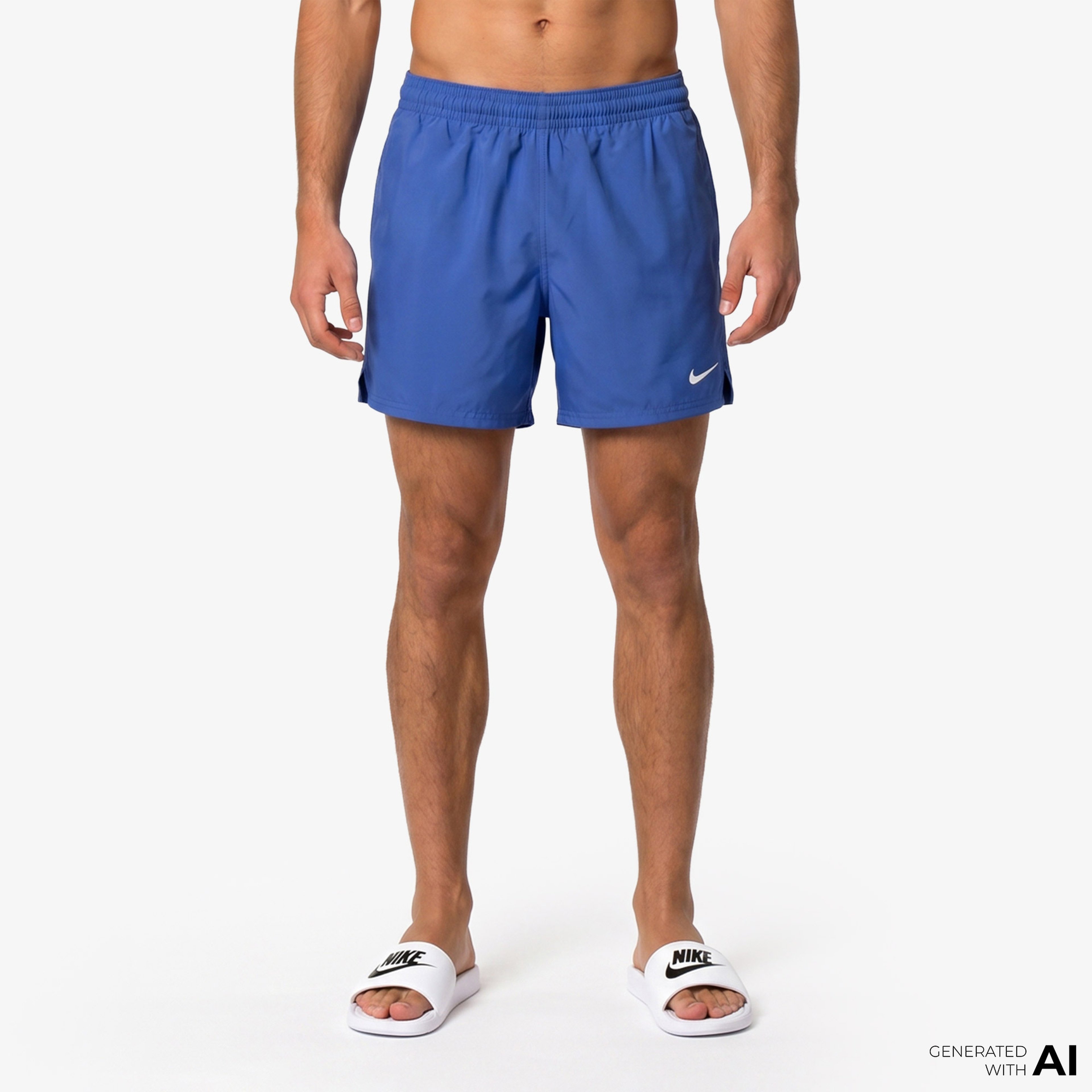 Nike Swim Breaker Solid Essential Erkek Mavi Deniz Şortu