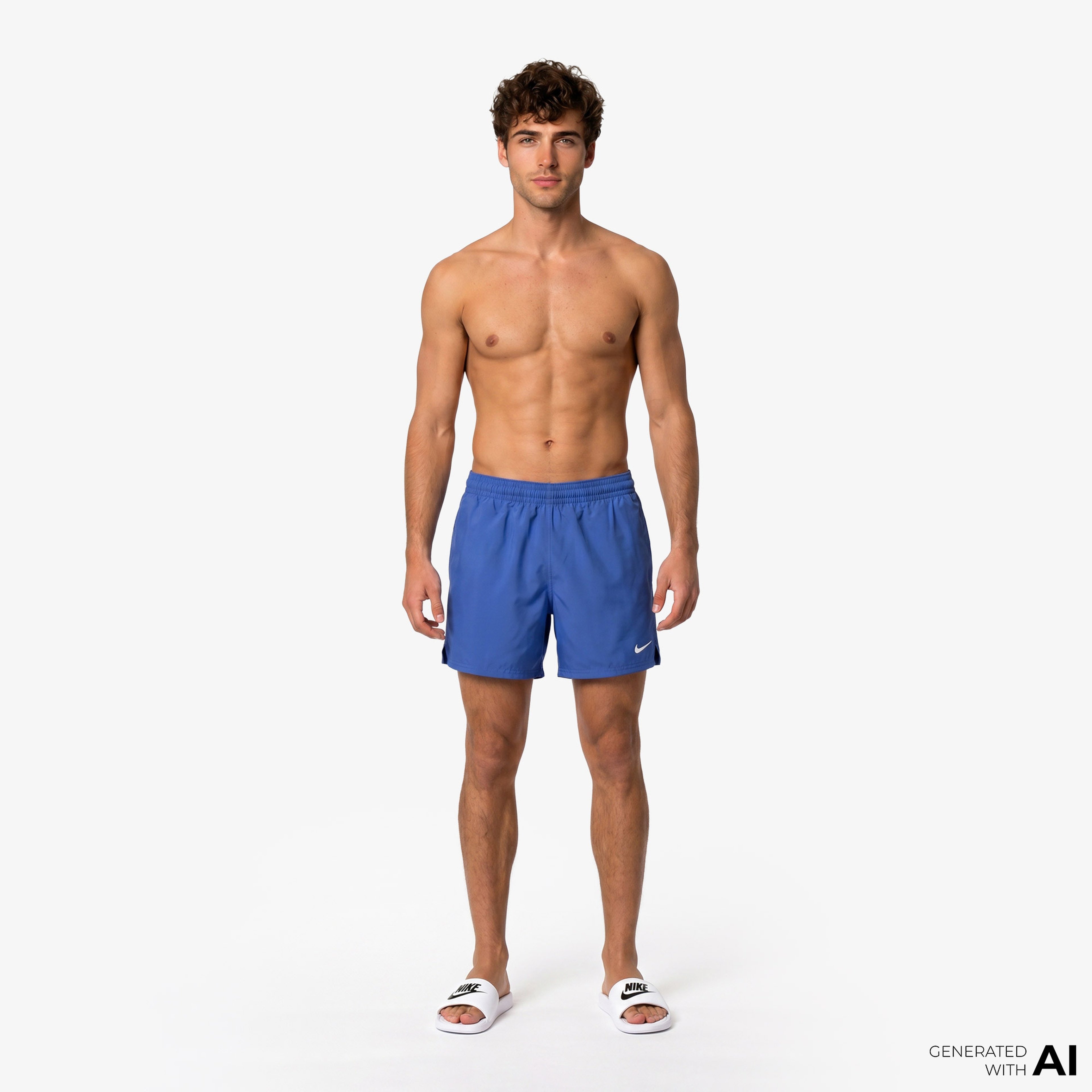 Nike Swim Breaker Solid Essential Erkek Mavi Deniz Şortu