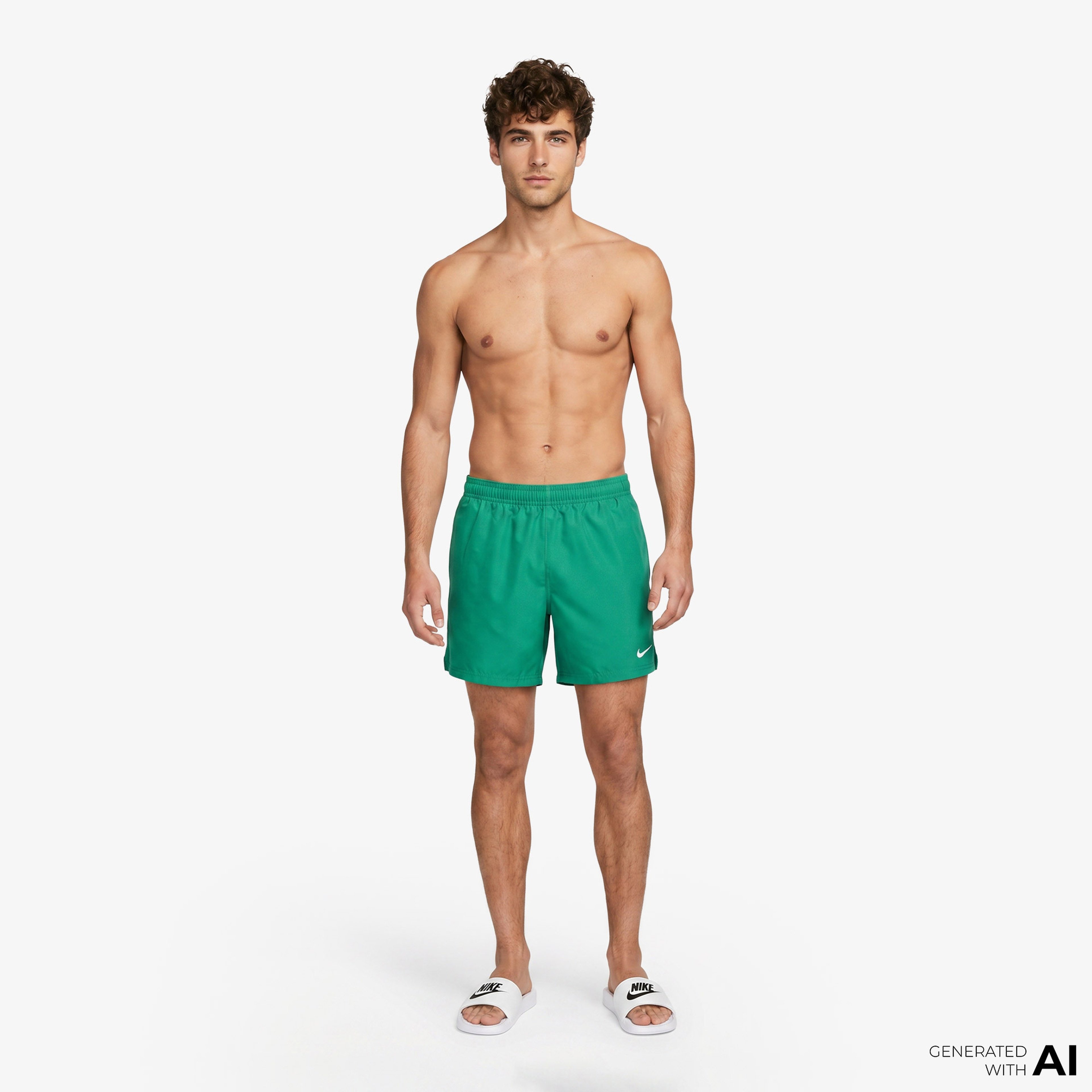Nike Swim Breaker Solid Essential Erkek Yeşil Deniz Şortu