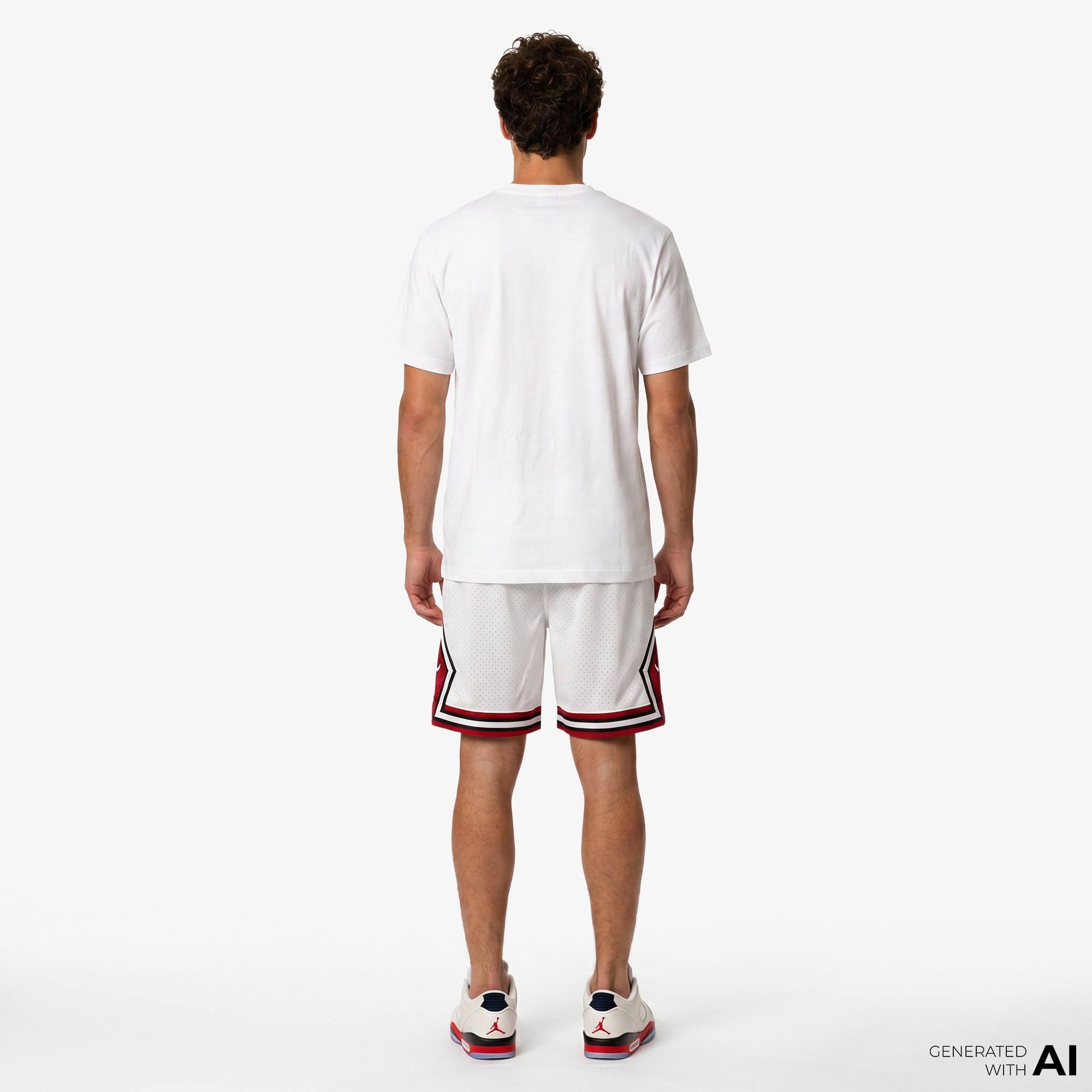 Jordan '85 NBA Statement  Chicago Bulls Courtside Erkek Beyaz T-Shirt
