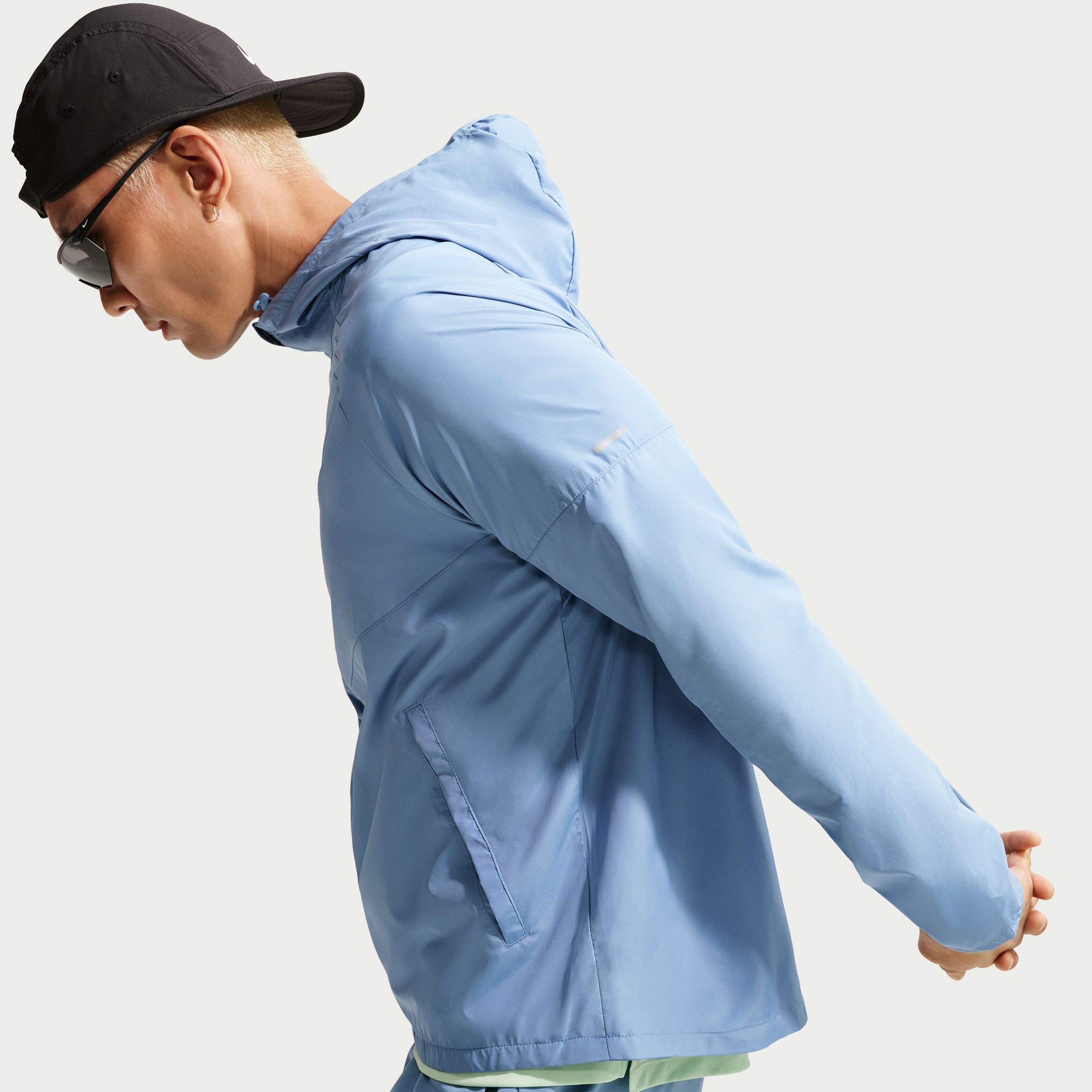 Nike Miler Erkek Mavi Koşu Ceketi
