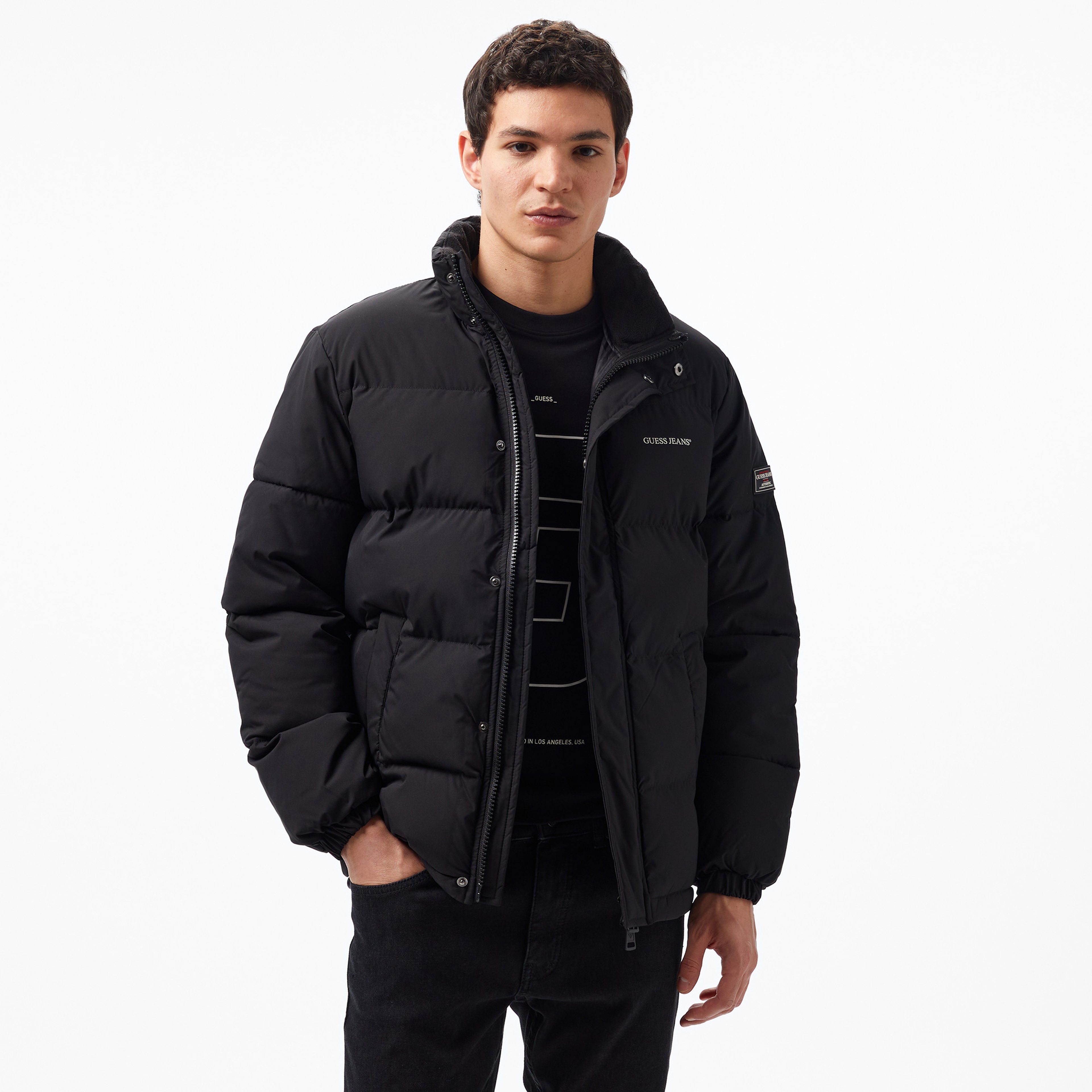 Guess Erkek Siyah Mont