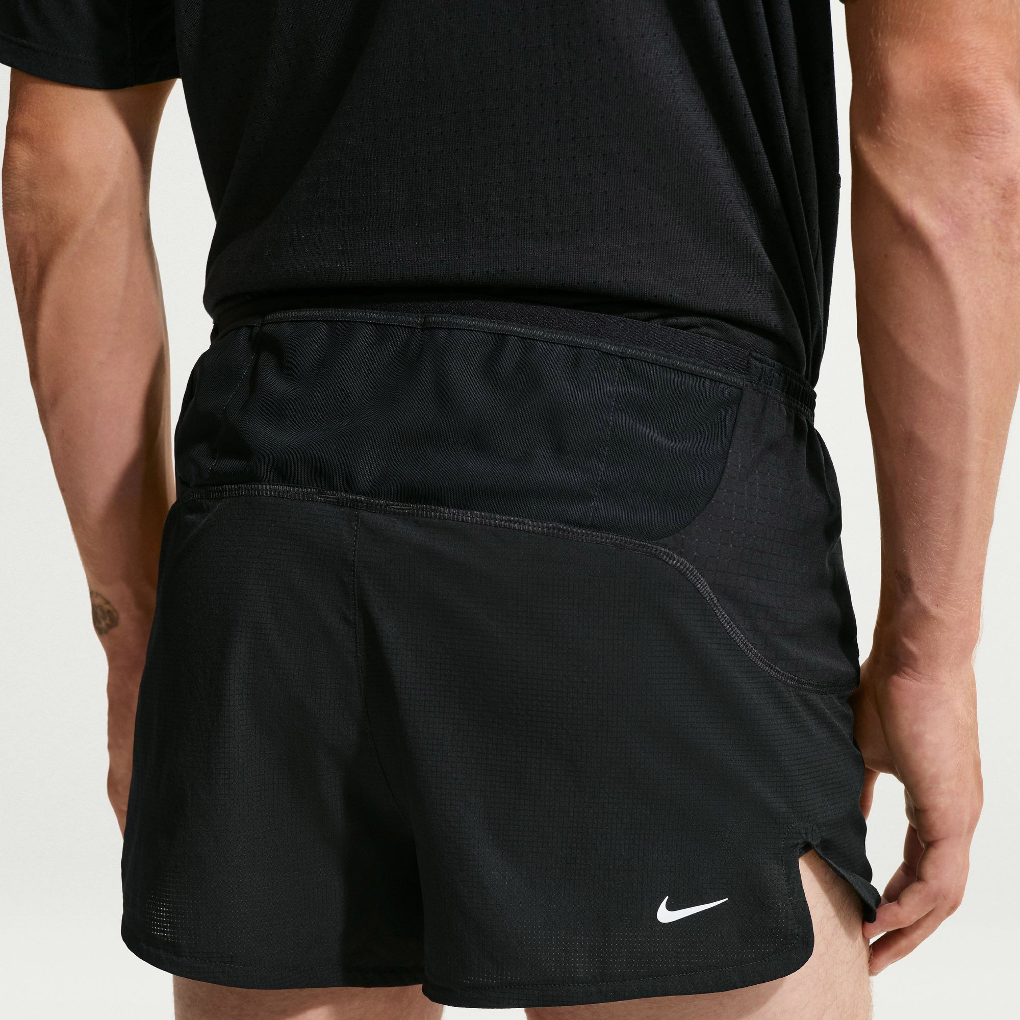 Nike Dri-FIT Ach Chinati Trailwind Erkek Siyah Koşu Şortu