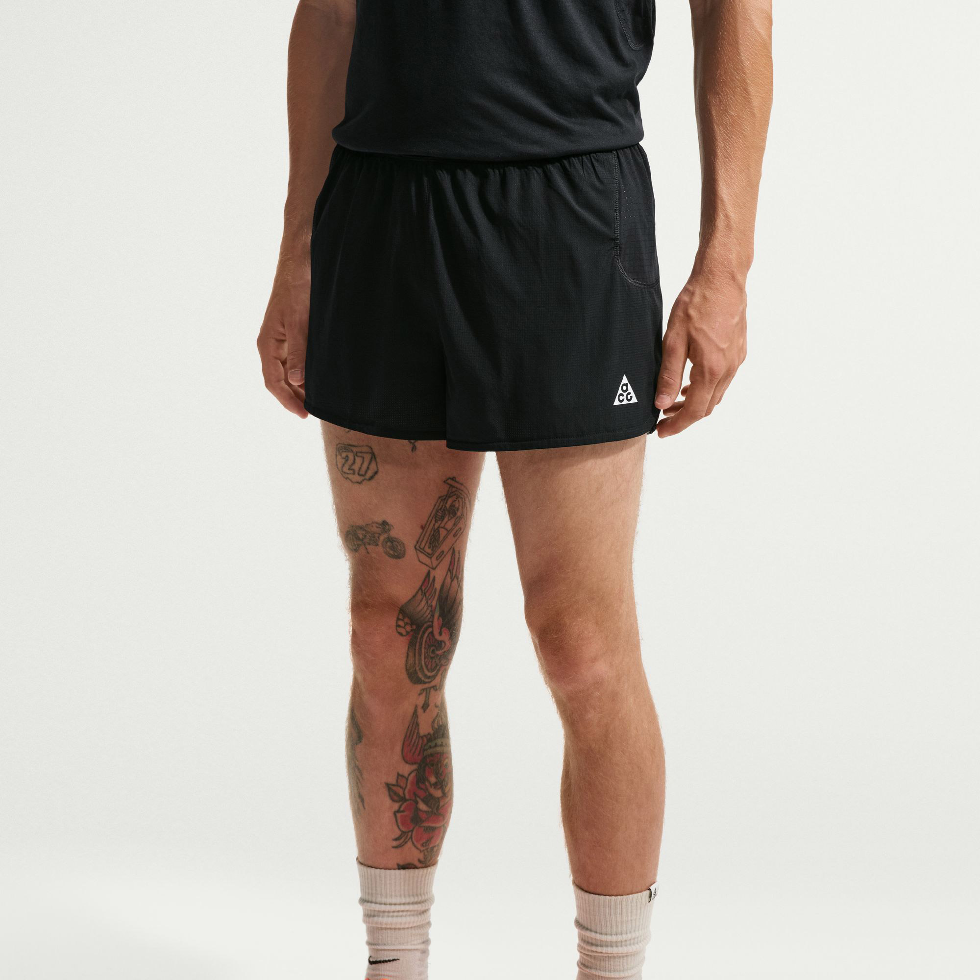 Nike Dri-FIT Ach Chinati Trailwind Erkek Siyah Koşu Şortu