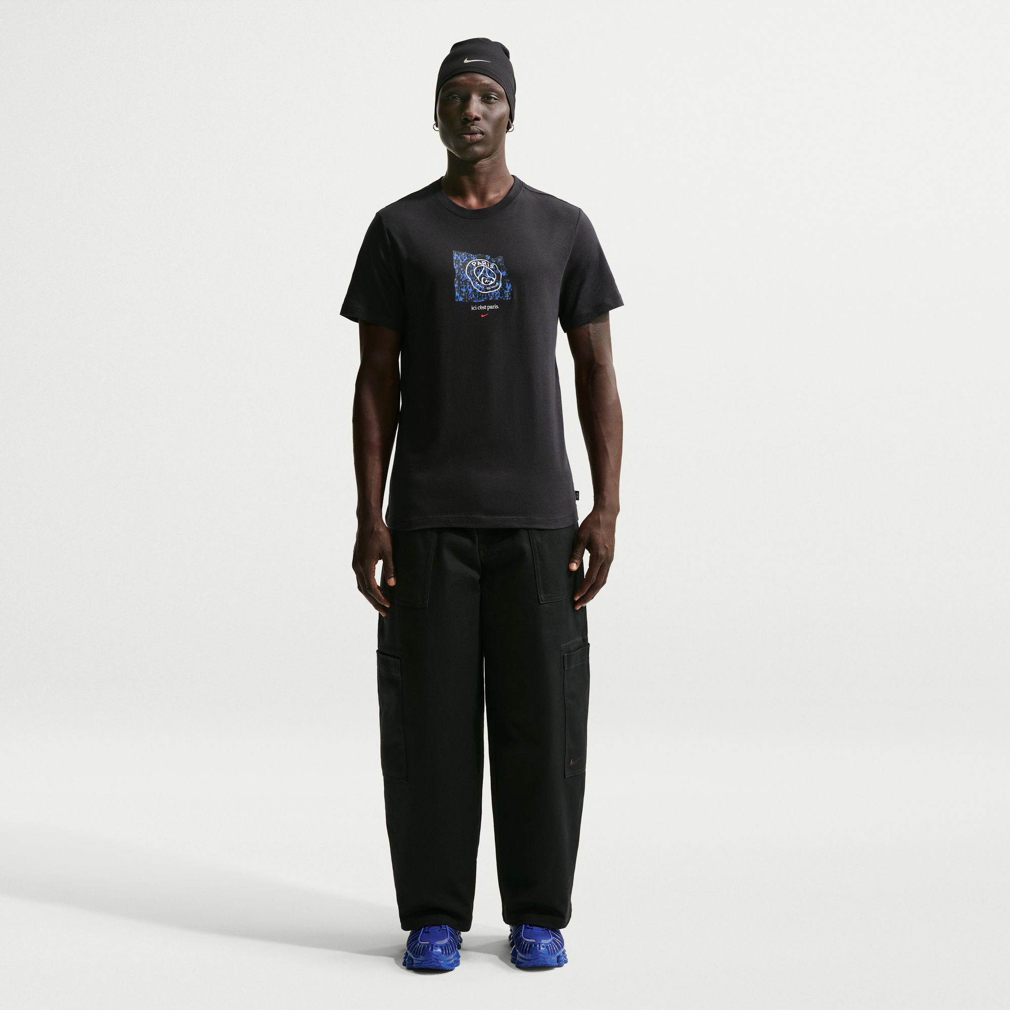 Nike Paris Saint-Germain Erkek Siyah Futbol T-Shirt