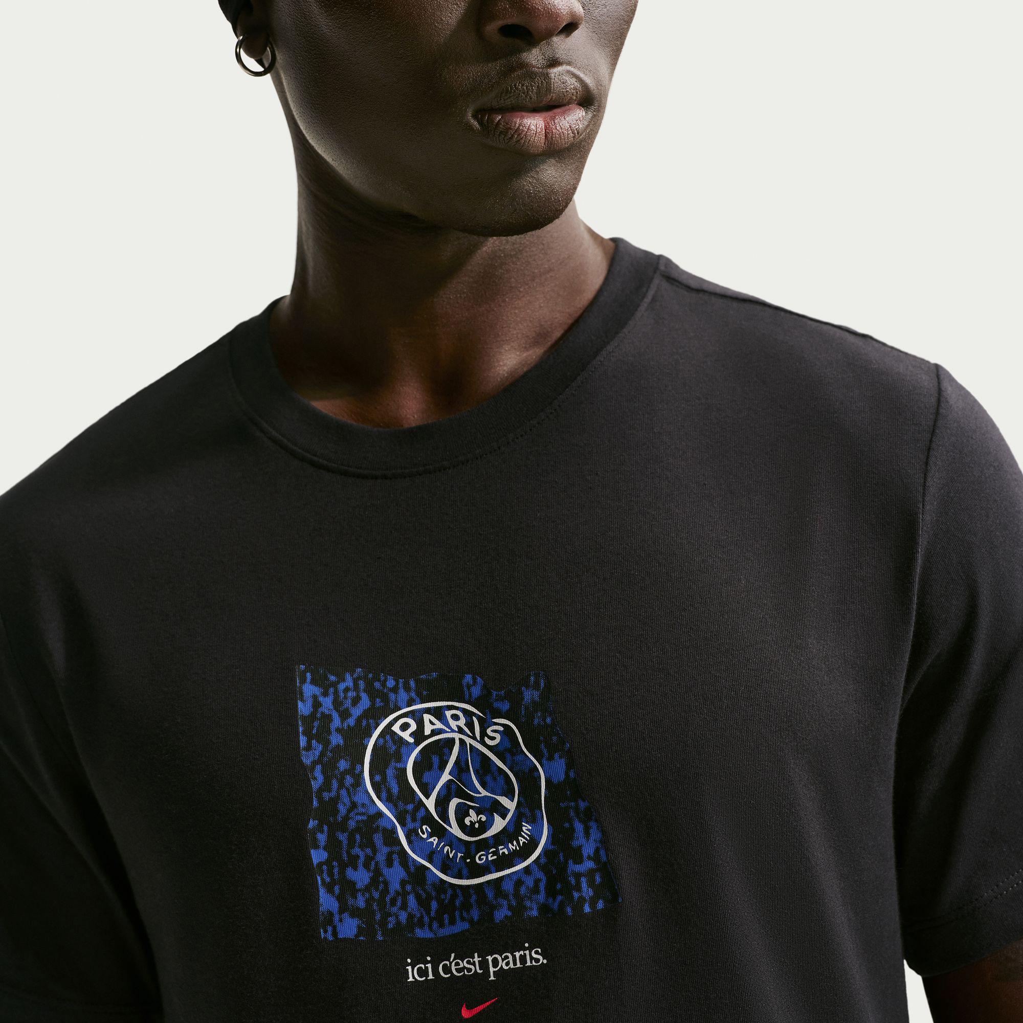 Nike Paris Saint-Germain Erkek Siyah Futbol T-Shirt