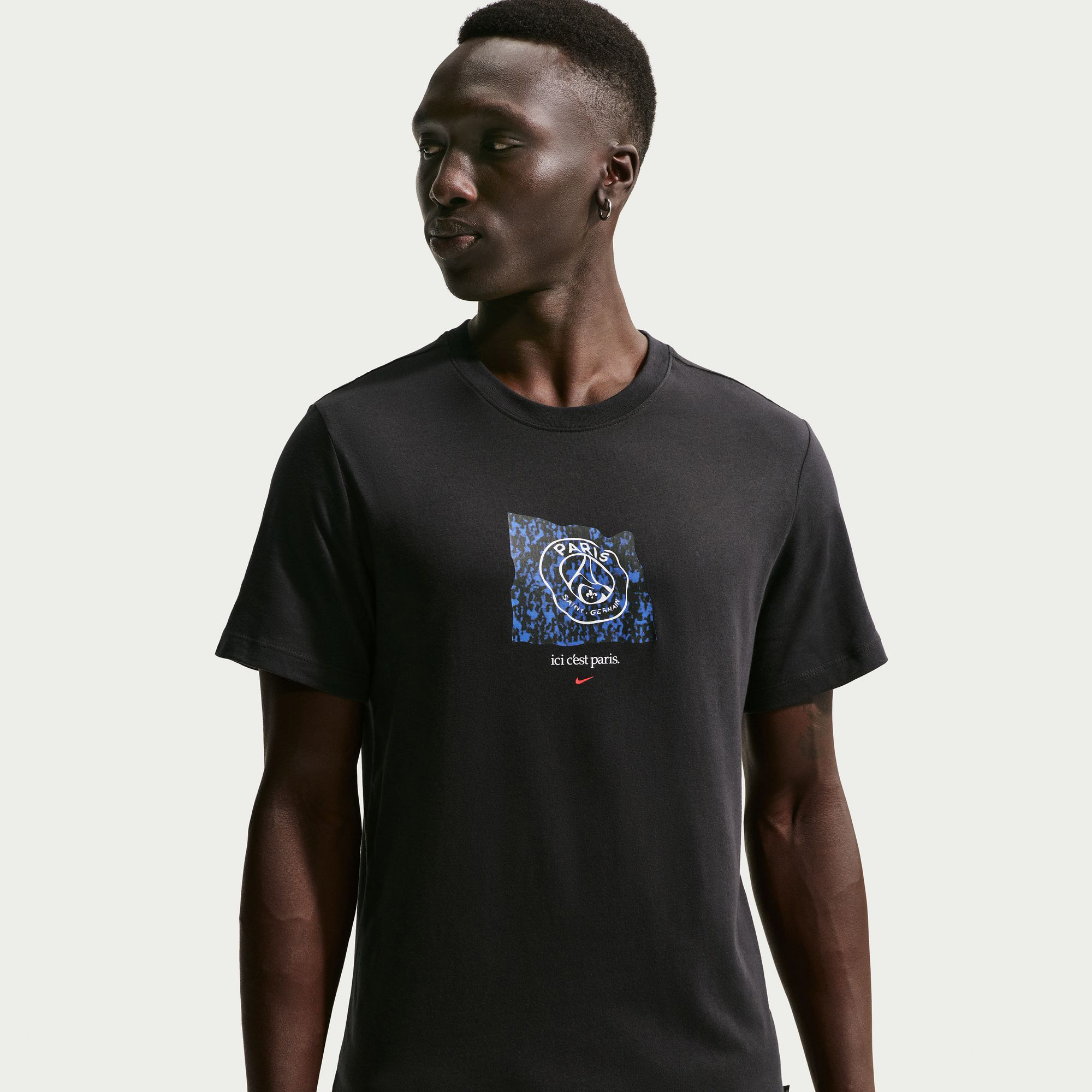 Nike Paris Saint-Germain Erkek Siyah Futbol T-Shirt