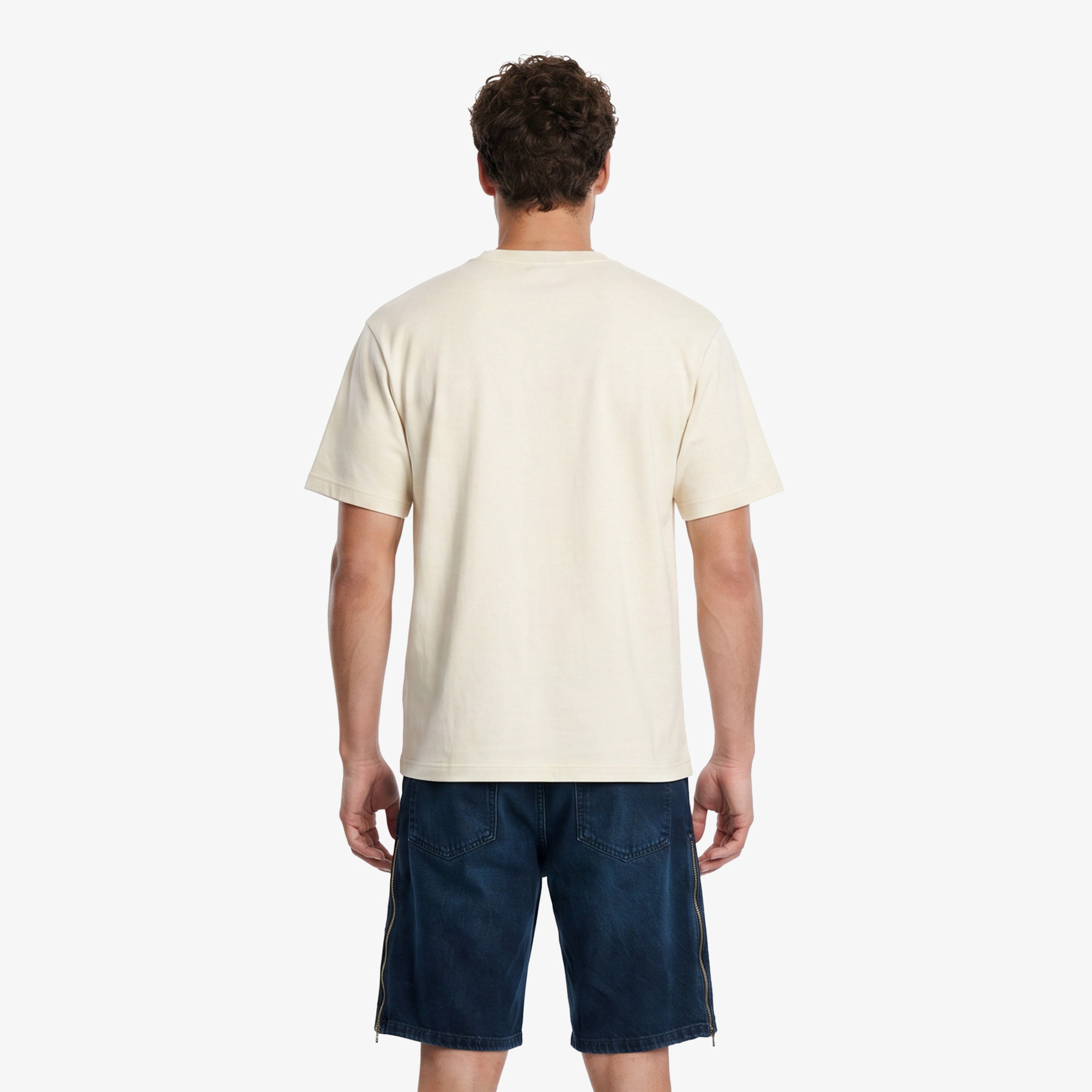 UNITED4 Regular Fit Erkek Krem T-Shirt