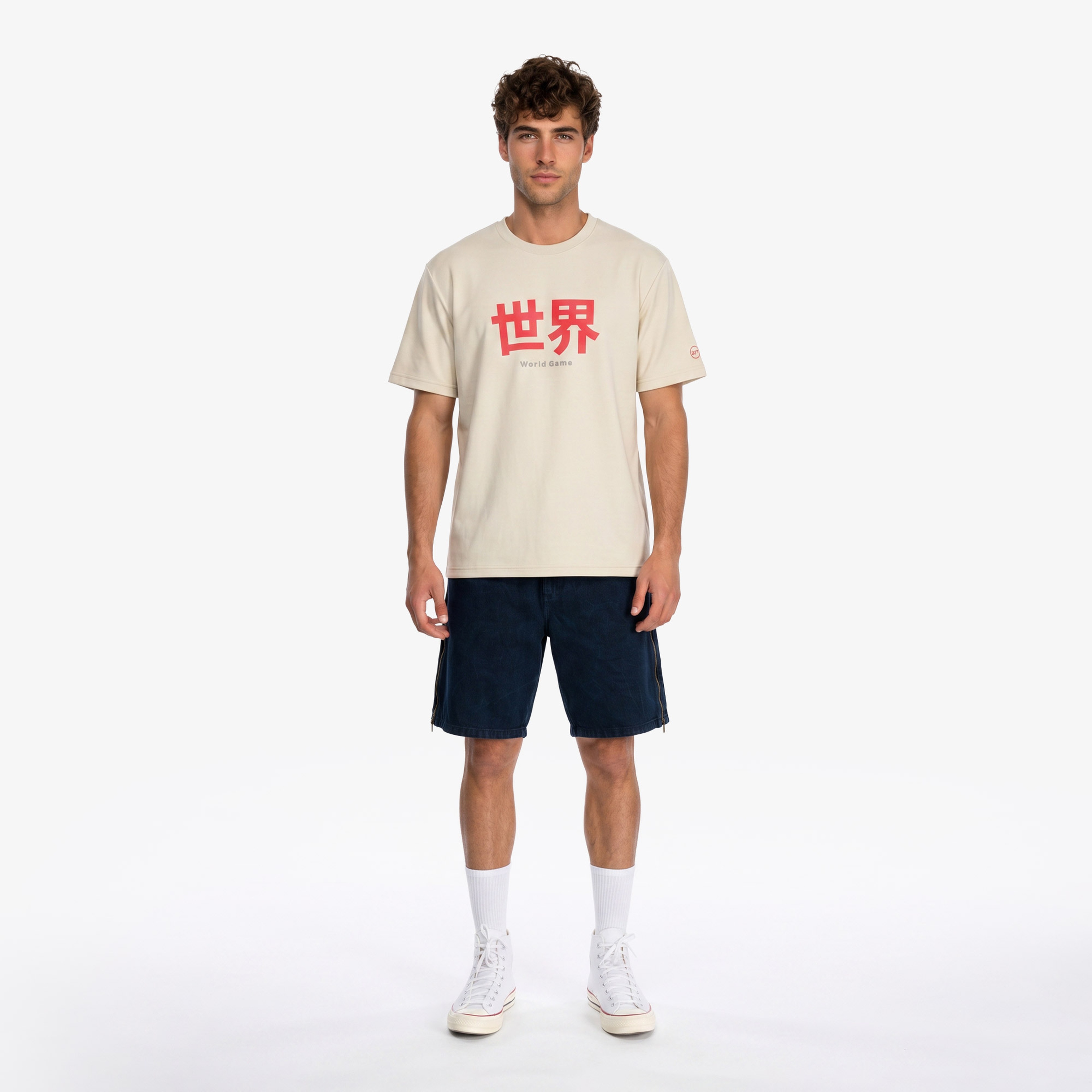UNITED4 Regular Fit Erkek Krem T-Shirt