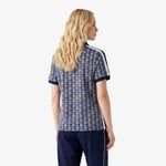 Lacoste Slim Fit Monogram Kadın Siyah Polo
