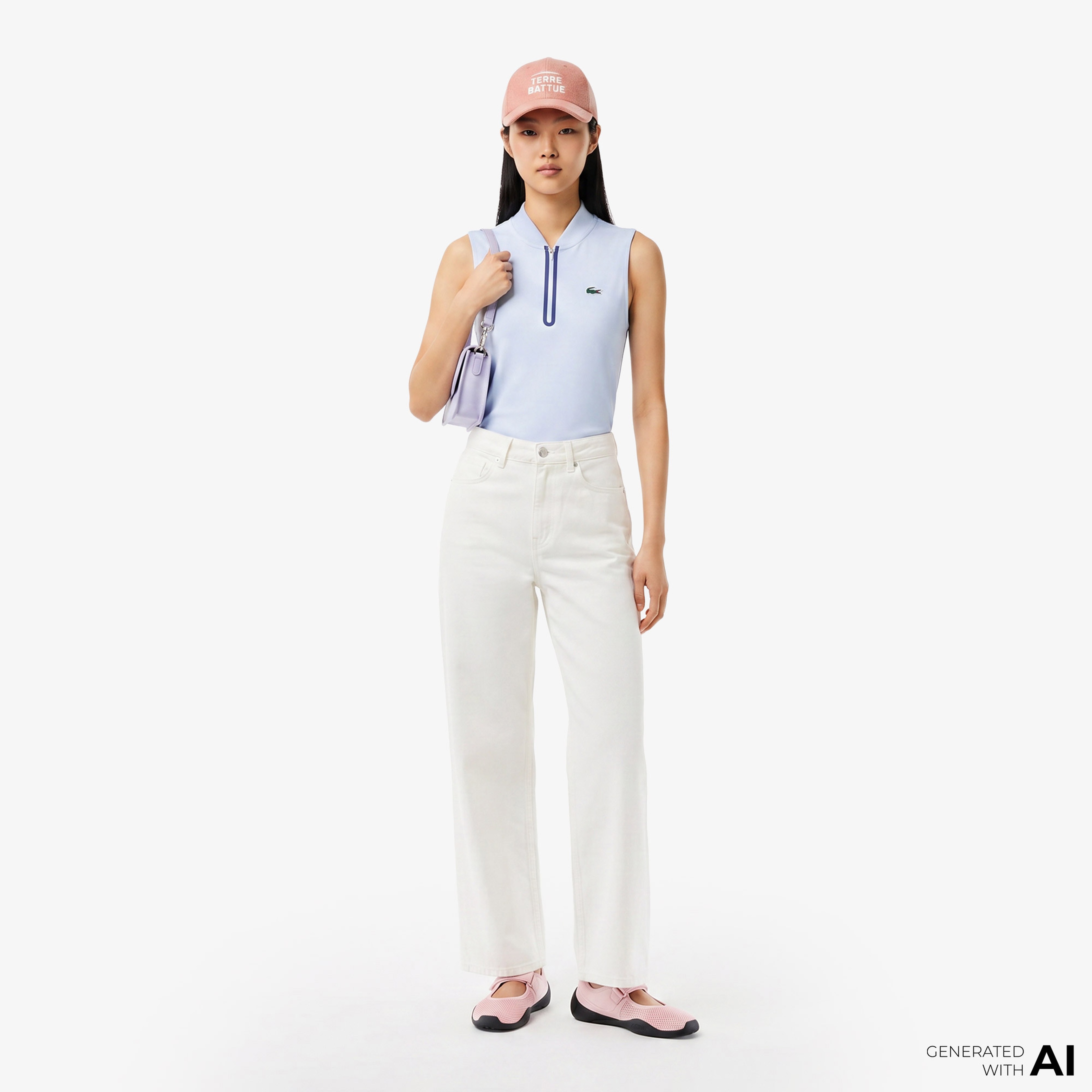 Lacoste Kadın Beyaz Pantolon
