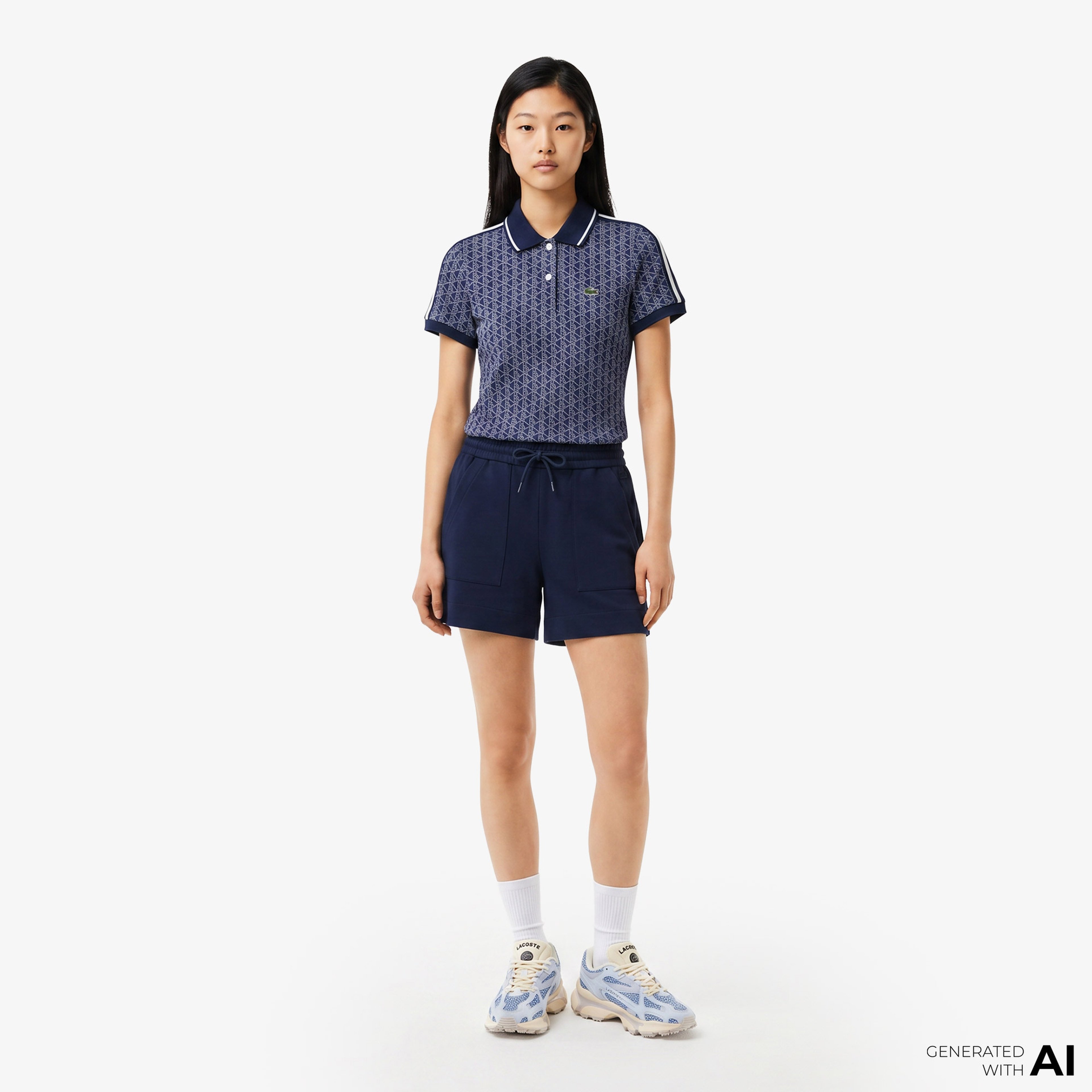Lacoste Kadın Lacivert Polo