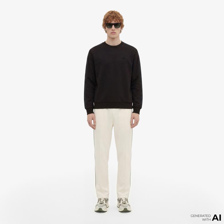 Lacoste Erkek Relaxed Fit Siyah Sweatshirt