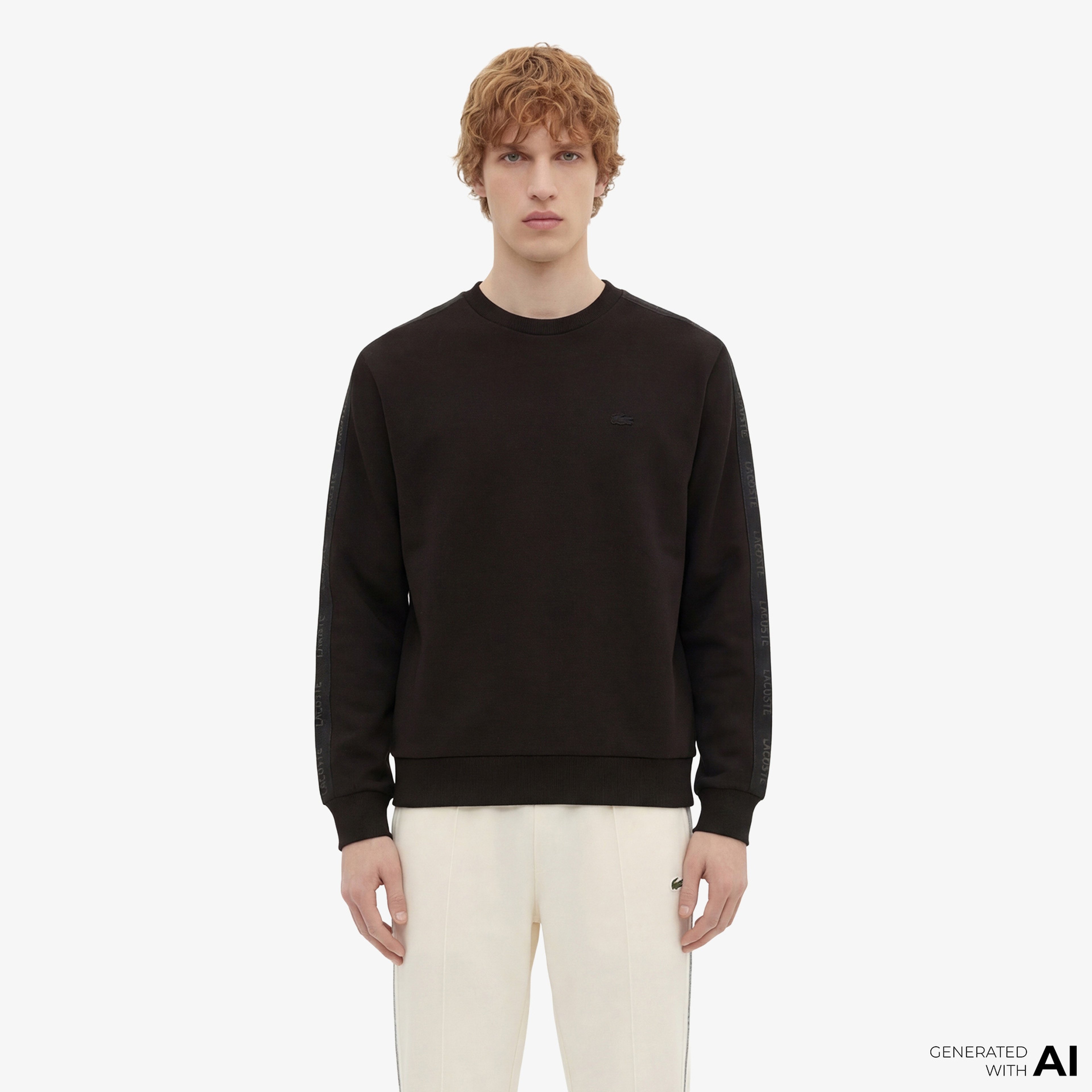 Lacoste Erkek Relaxed Fit Siyah Sweatshirt