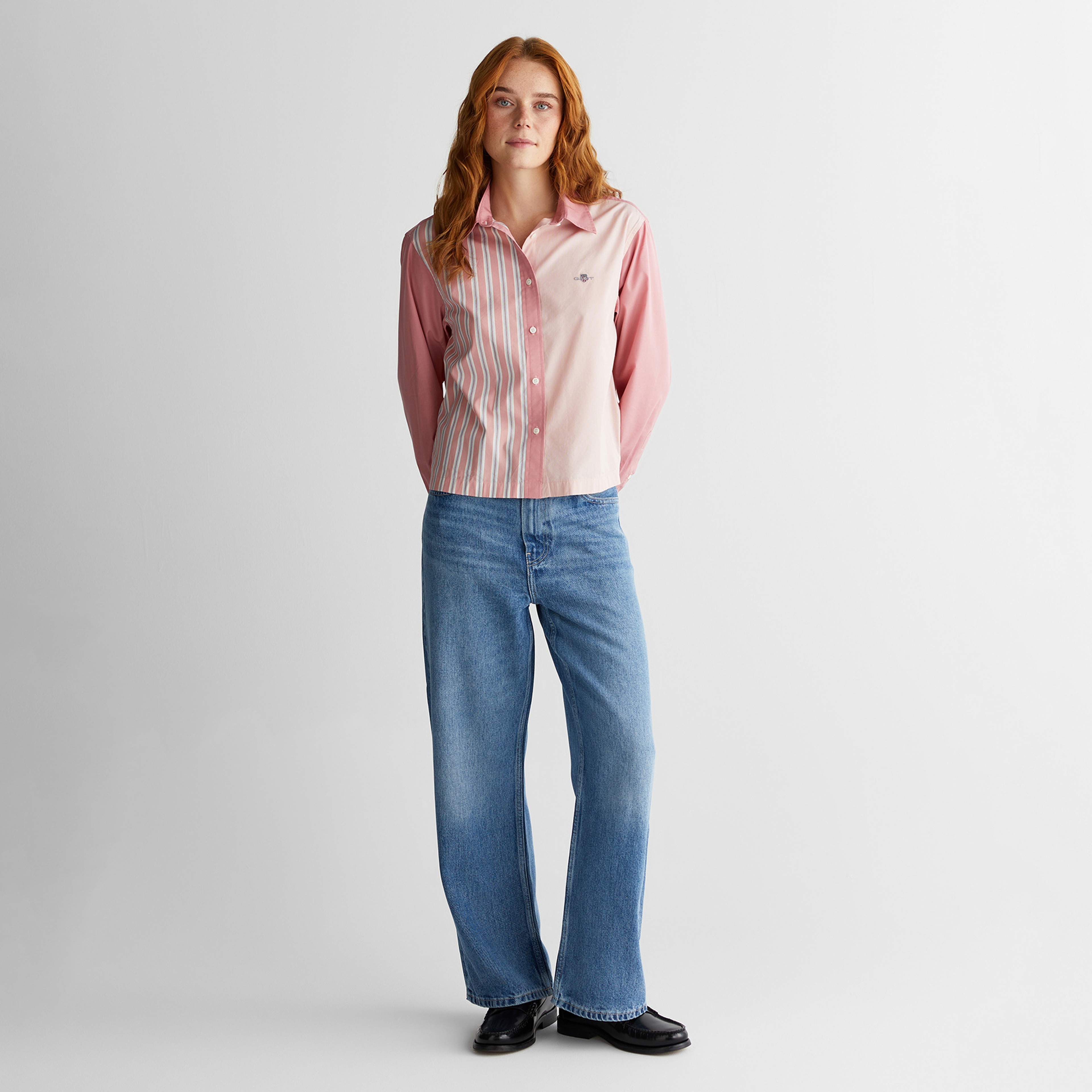 GANT Kadın Pembe Regular Fit Düğmeli Gömlek